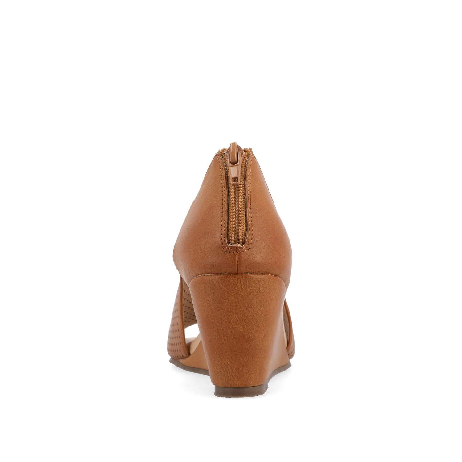 ARETHA WEDGE HEEL SANDALS IN VEGAN LEATHER - Nude PU - Image 7