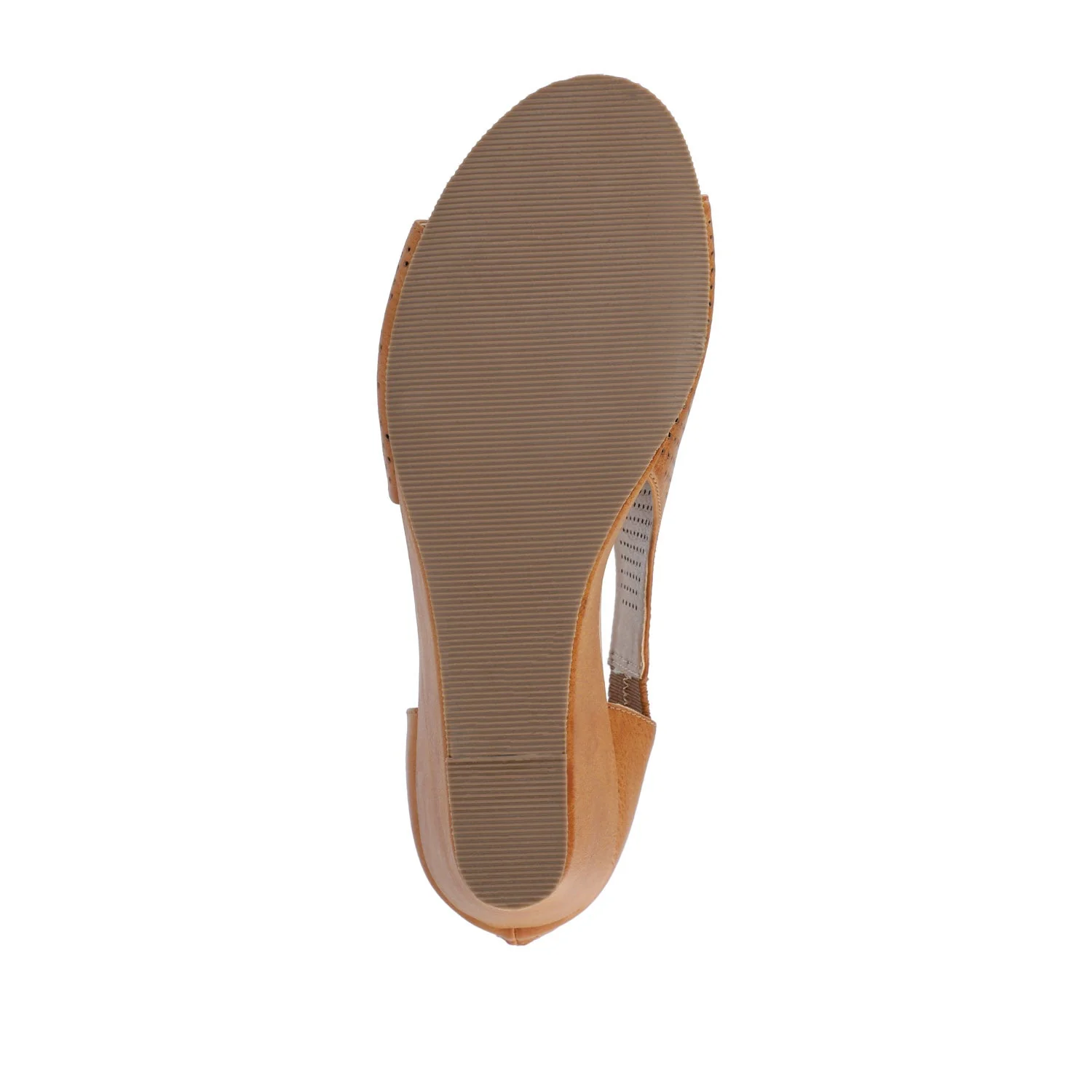 ARETHA WEDGE HEEL SANDALS IN VEGAN LEATHER - Nude PU - Image 8