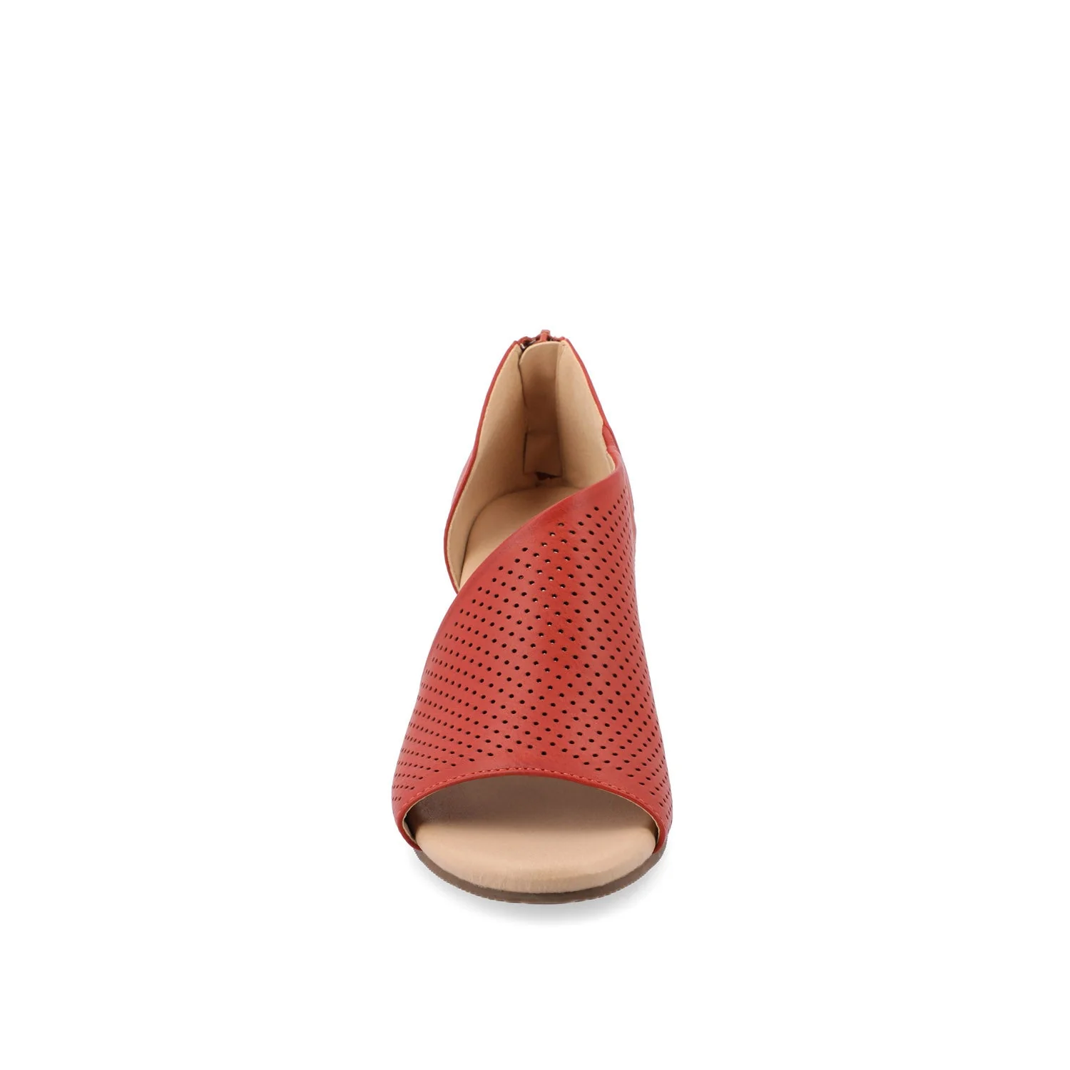 ARETHA WEDGE HEEL SANDALS IN VEGAN LEATHER - Rust PU - Image 5