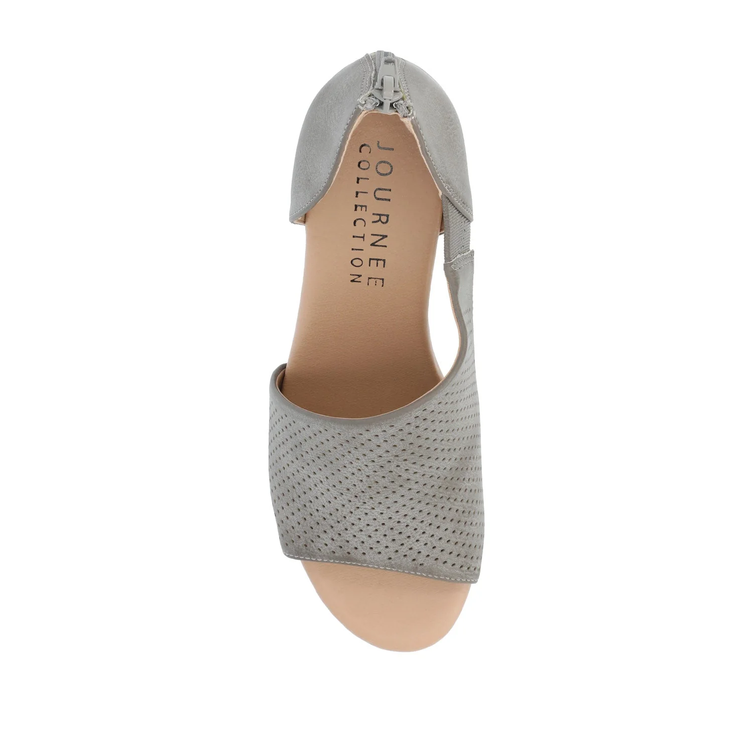 ARETHA WEDGE HEEL SANDALS IN WIDE - Grey PU - Image 6