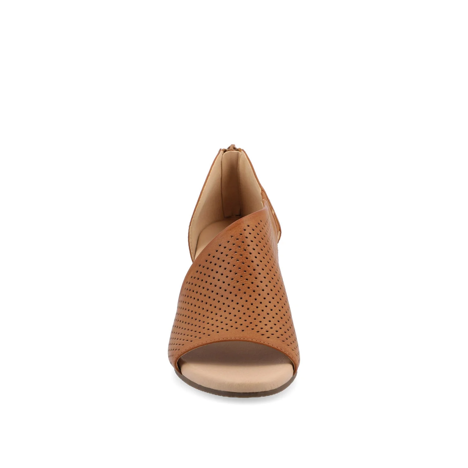 ARETHA WEDGE HEEL SANDALS IN WIDE - Nude PU - Image 5