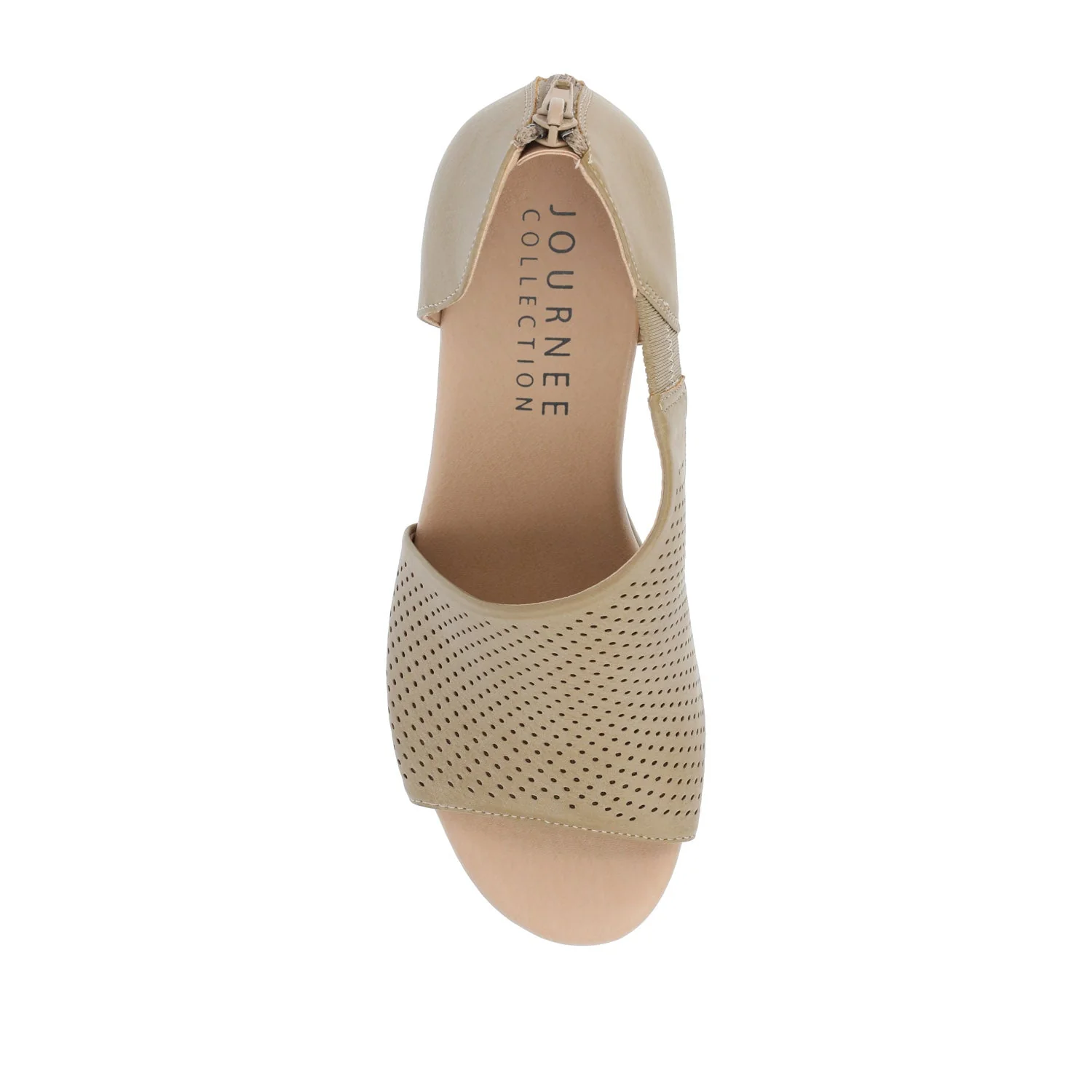 ARETHA WEDGE HEEL SANDALS IN WIDE - Tan PU - Image 6