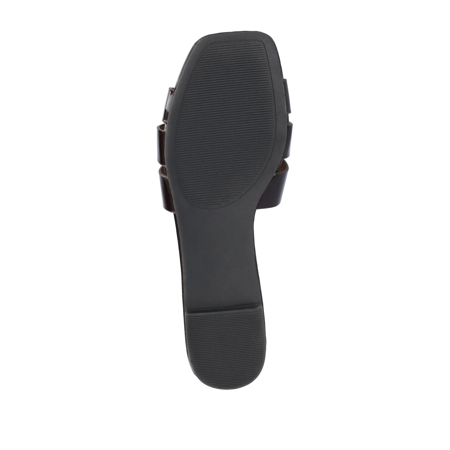 ARRINA SLIDE SANDALS IN BASIC PATENT - Brown Patent - Image 7