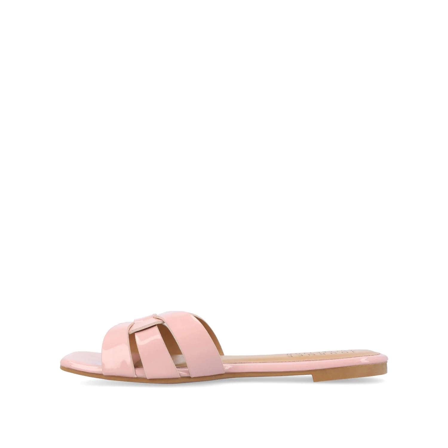 ARRINA SLIDE SANDALS IN STATEMENT PATENT - Blush Patent - Image 3