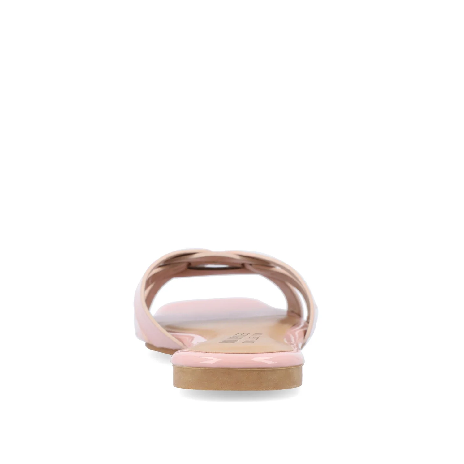 ARRINA STATEMENT PATENT SLIDE SANDALS IN WIDE - Blush Patent - Image 7