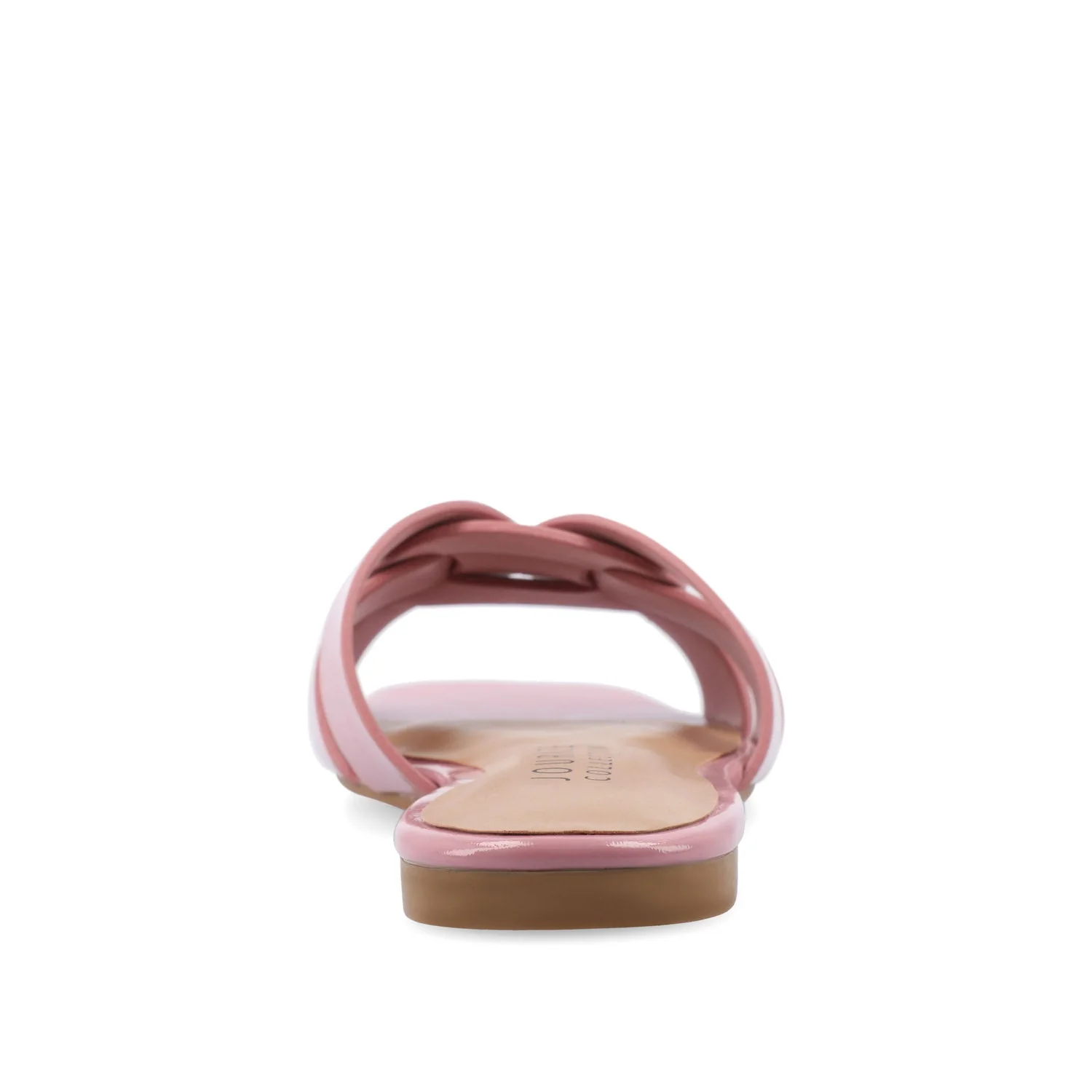 ARRINA STATEMENT PATENT SLIDE SANDALS IN WIDE - Rose Patent - Image 8