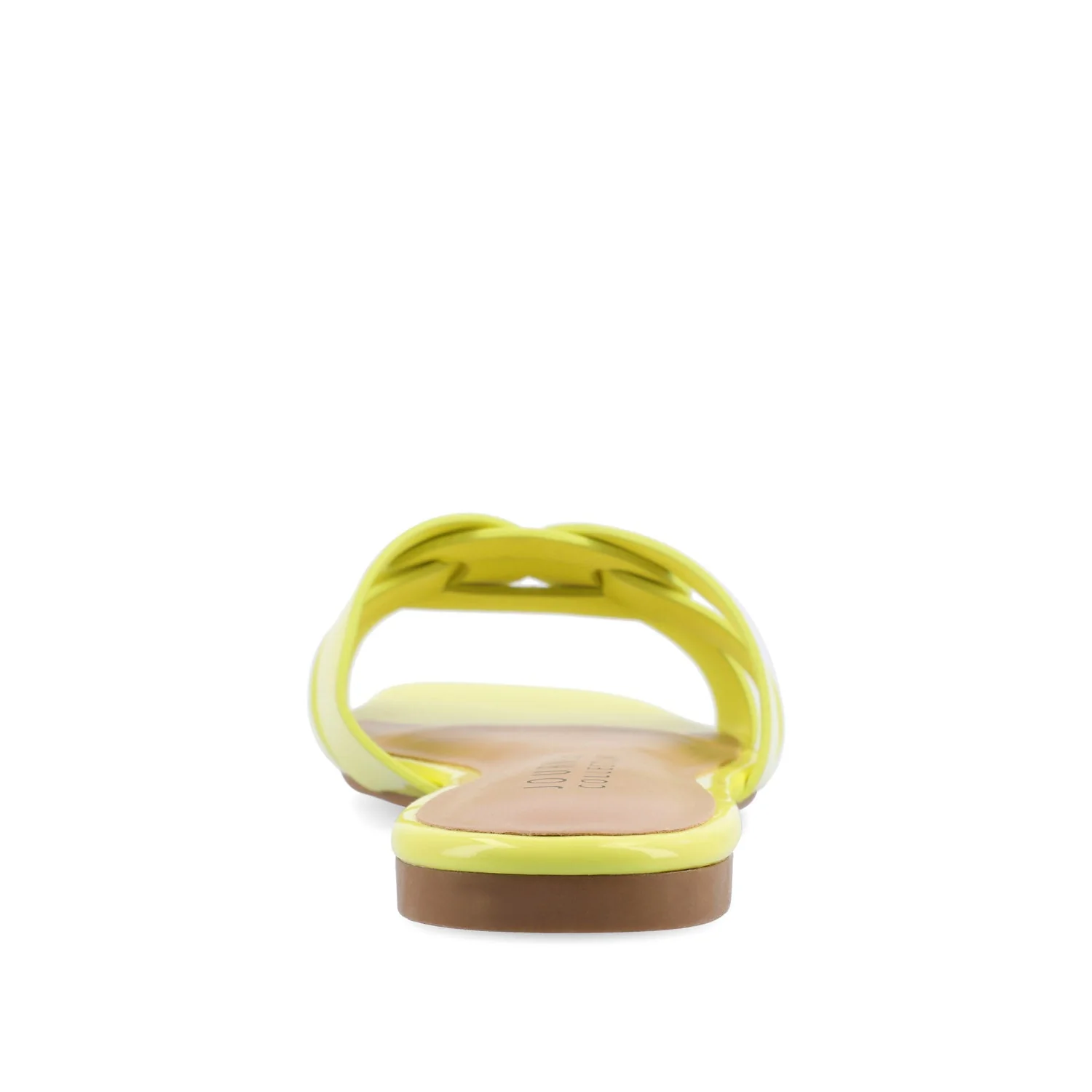ARRINA SLIDE SANDALS IN STATEMENT PATENT - Yellow Patent - Image 7