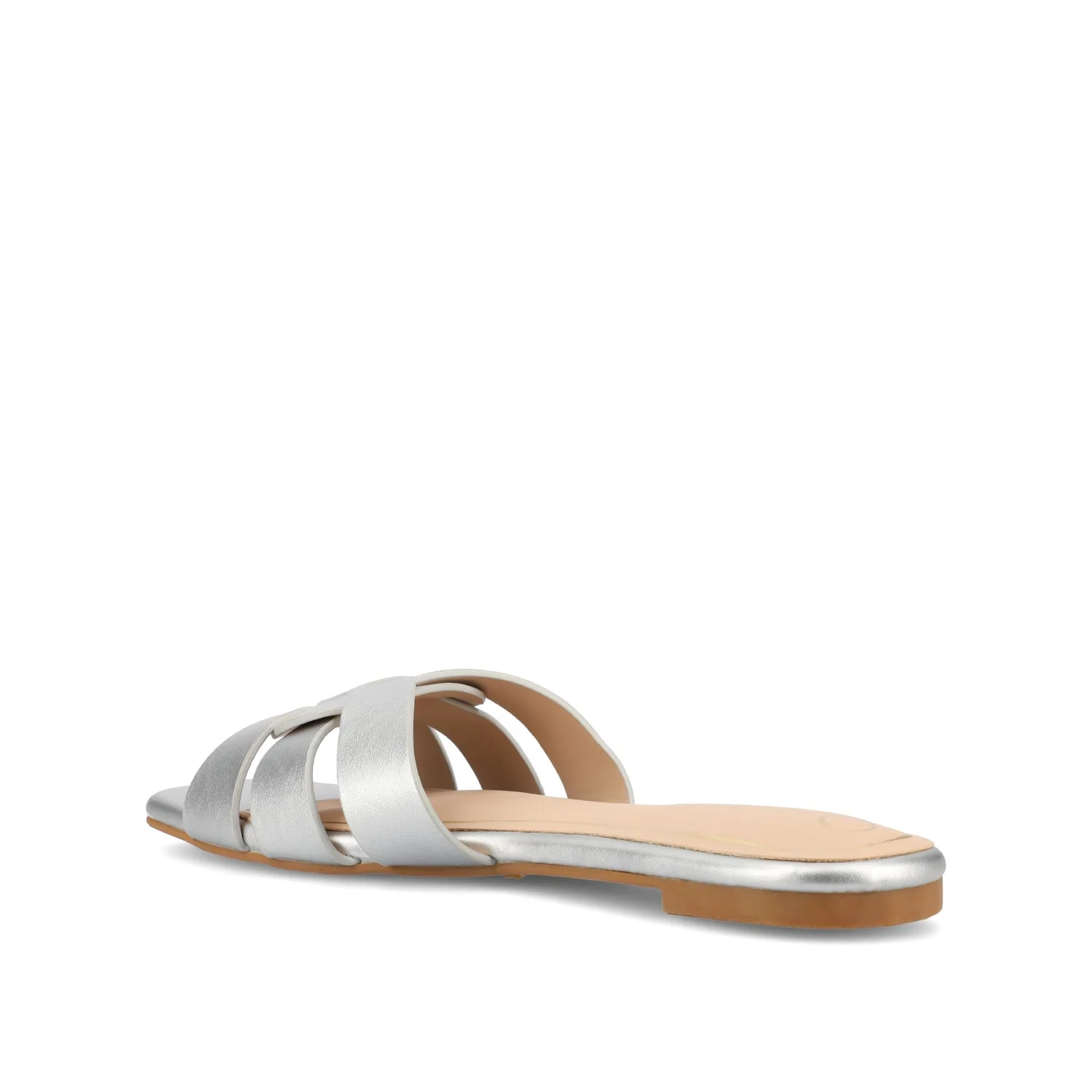 ARRINA SLIDE SANDALS IN BASIC PATENT - Silver PU - Image 4