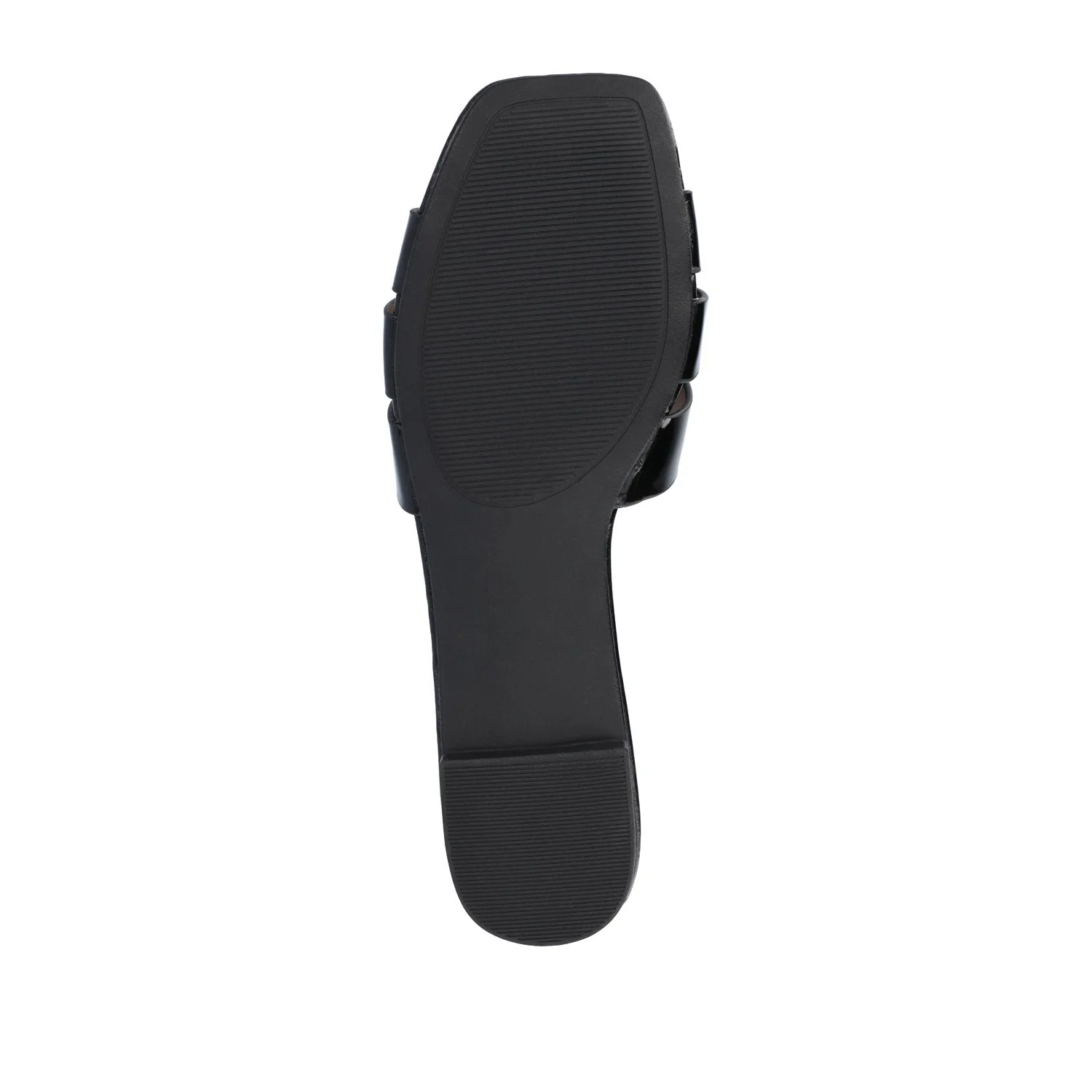 ARRINA BASIC PATENT SLIDE SANDALS IN WIDE - Black Patent - Image 8