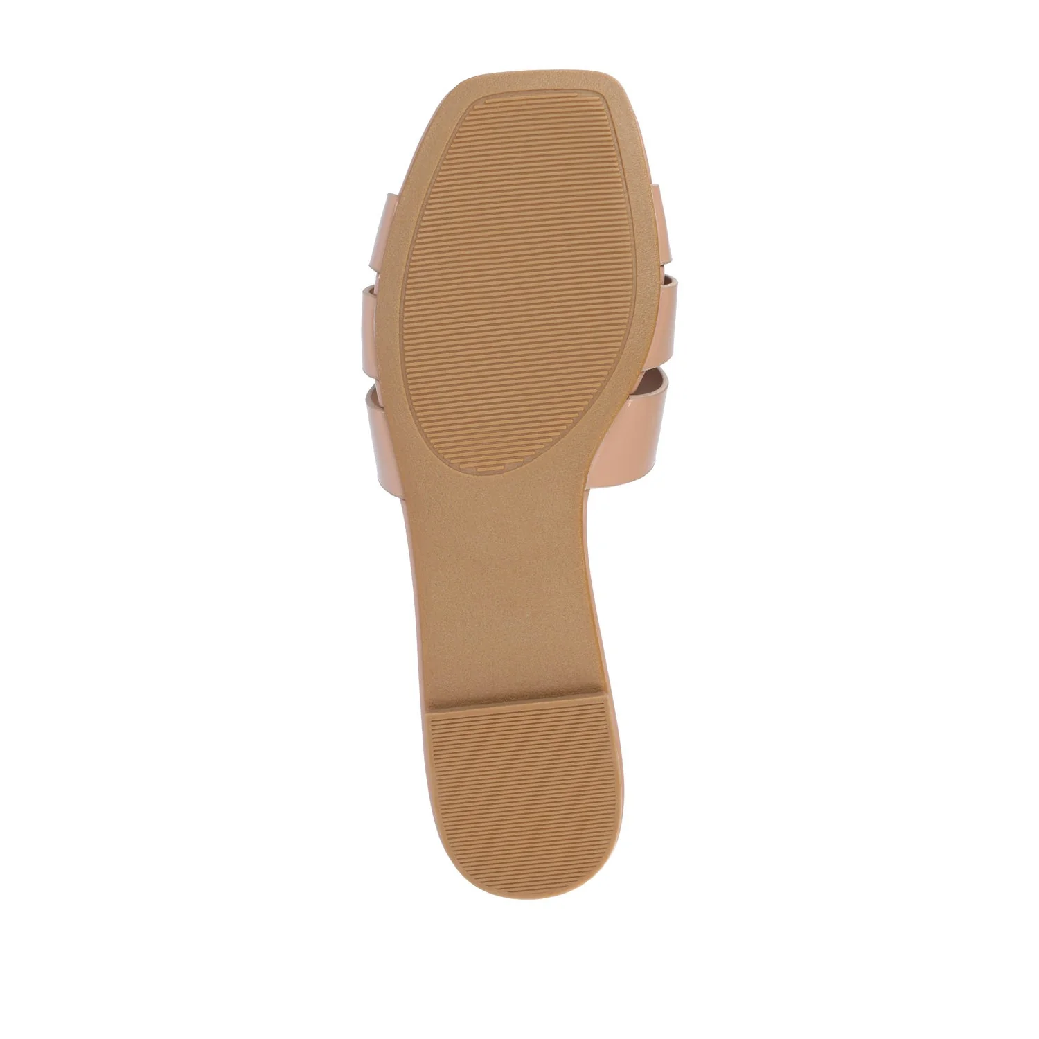 ARRINA BASIC PATENT SLIDE SANDALS IN WIDE - Taupe Patent - Image 8