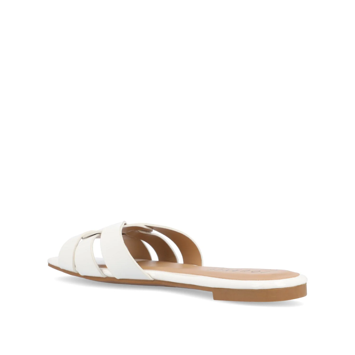 ARRINA SLIDE SANDALS IN BASIC PATENT - White Patent - Image 4