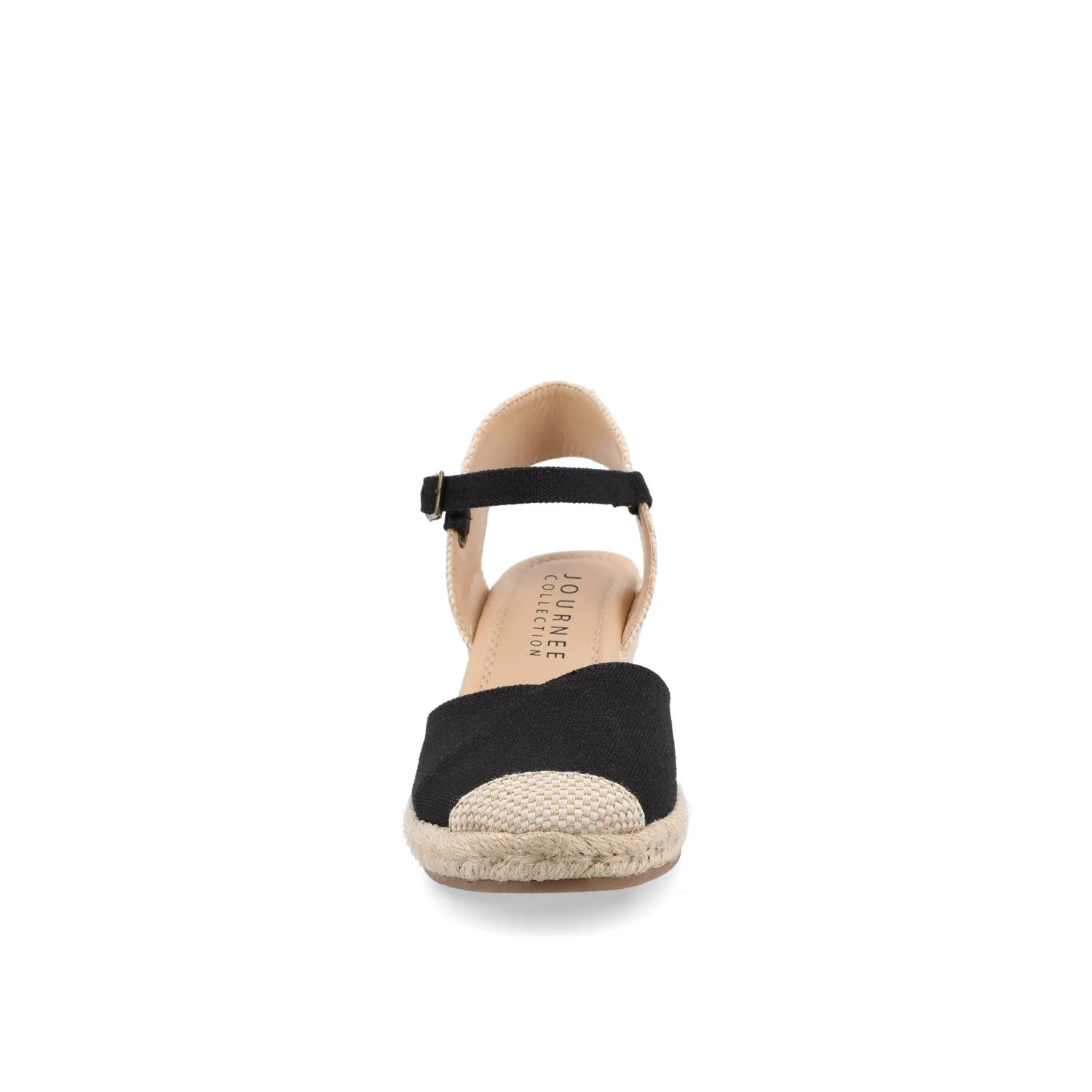 ASHLYN ESPADRILLE WEDGE SANDALS IN CANVAS - Black Fabric - Image 5