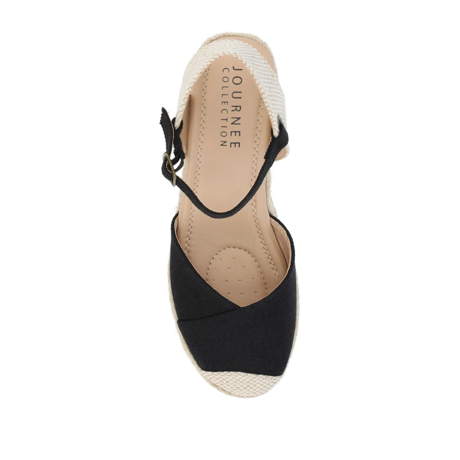 ASHLYN ESPADRILLE WEDGE SANDALS IN CANVAS - Black Fabric - Image 6