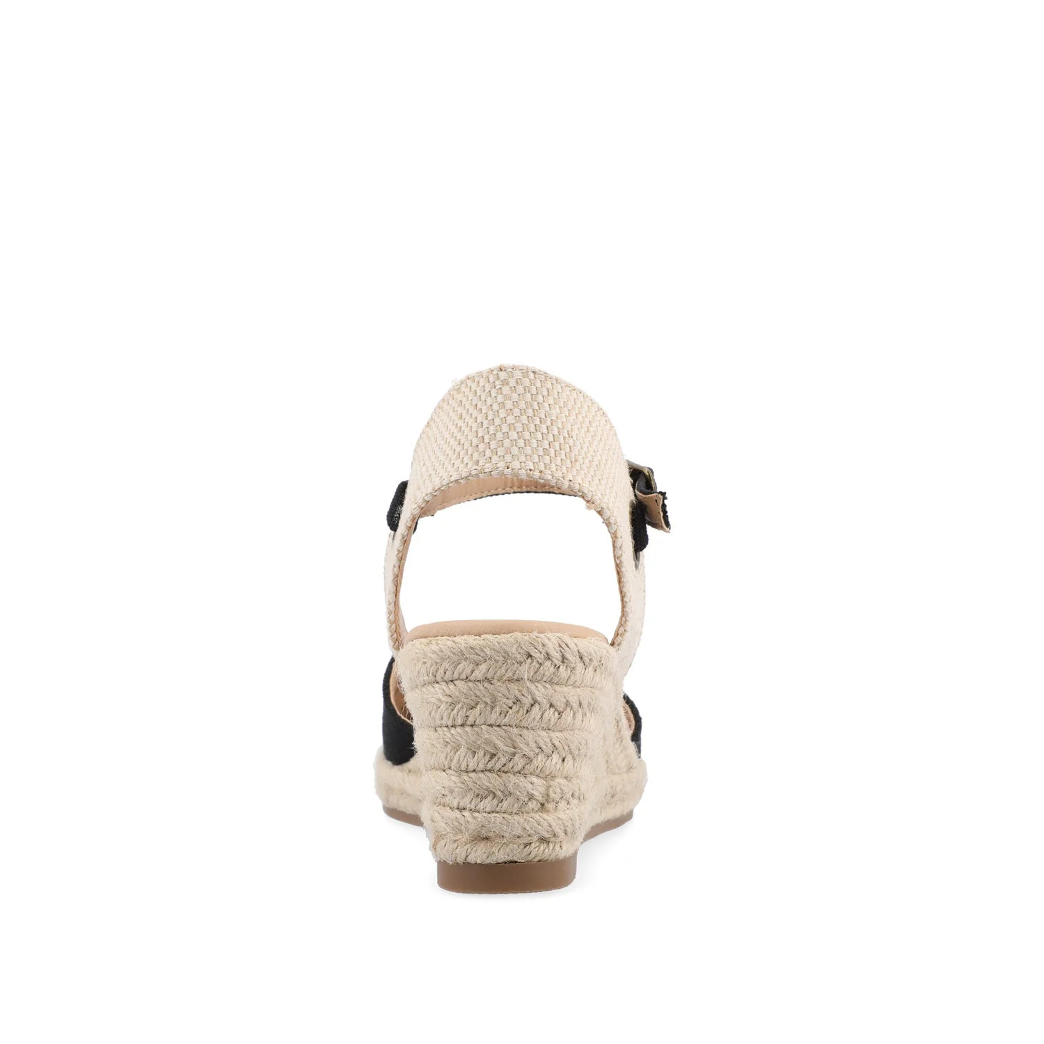 ASHLYN ESPADRILLE WEDGE SANDALS IN CANVAS - Black Fabric - Image 7