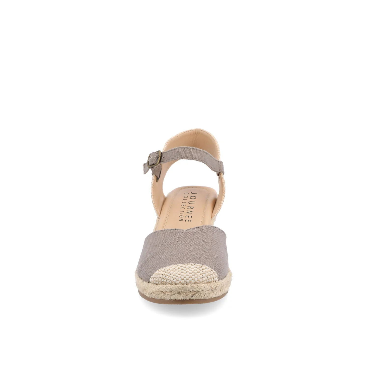 ASHLYN ESPADRILLE WEDGE SANDALS IN CANVAS - Grey Fabric - Image 5
