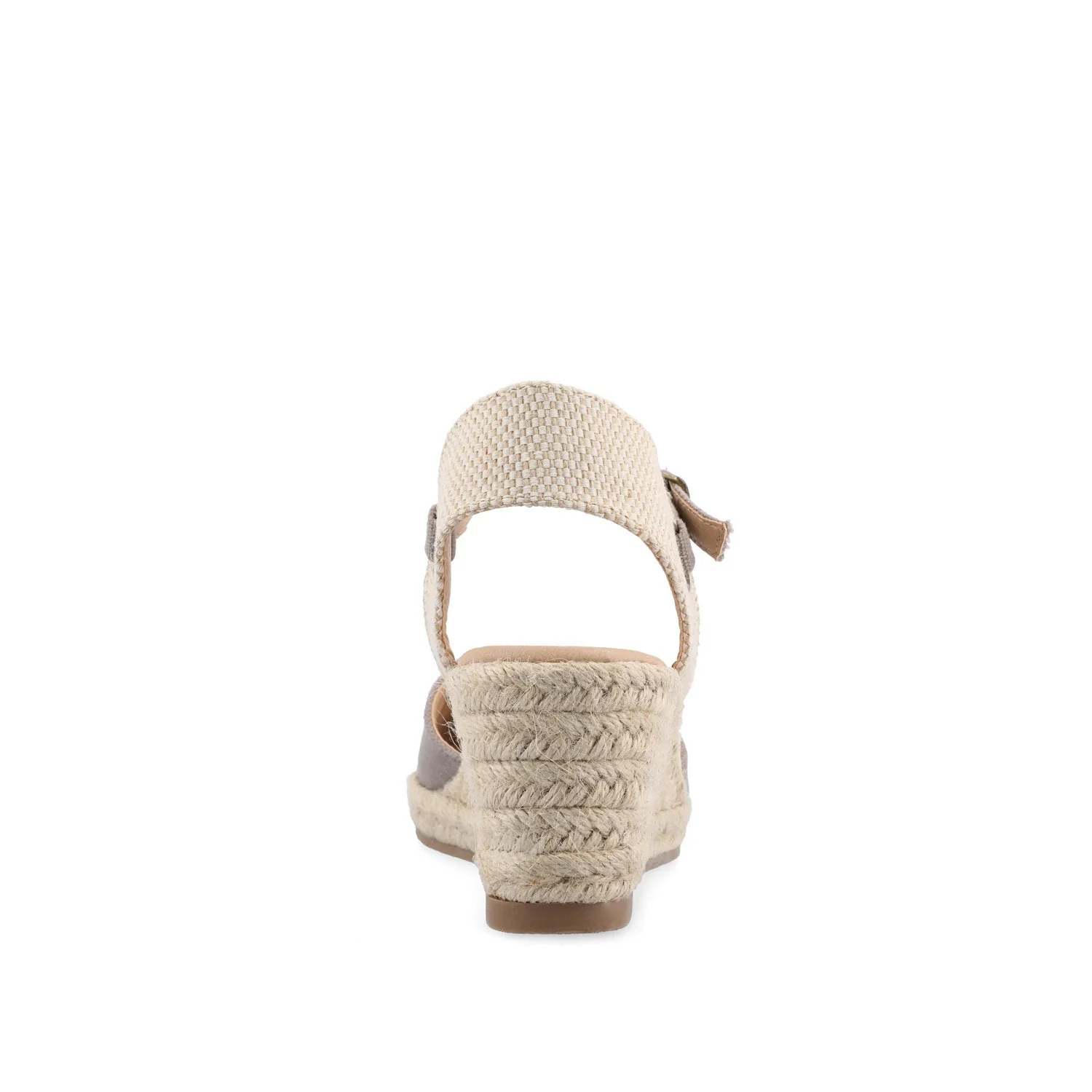 ASHLYN ESPADRILLE WEDGE SANDALS IN CANVAS - Grey Fabric - Image 7