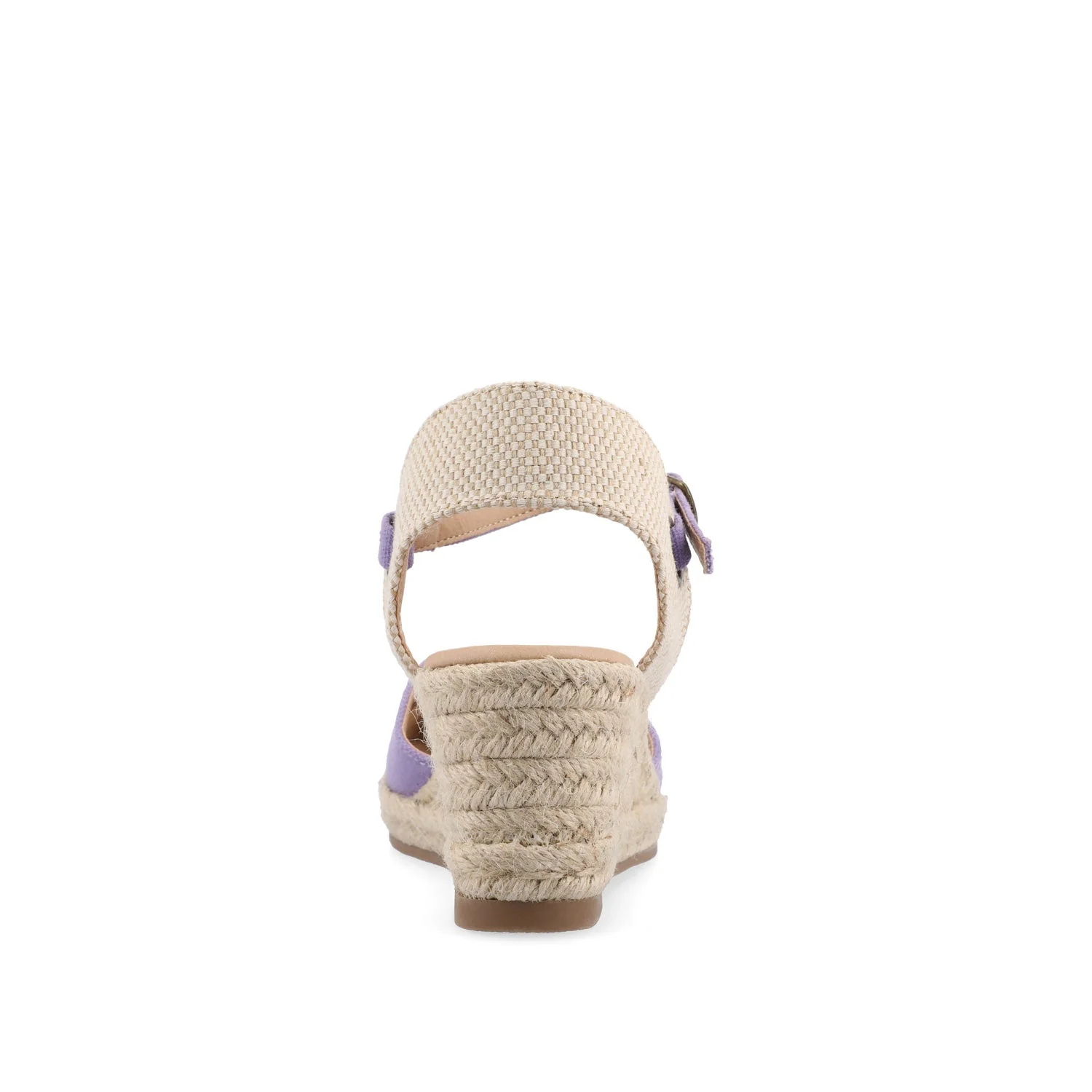 ASHLYN ESPADRILLE WEDGE SANDALS IN CANVAS - Purple Fabric - Image 7