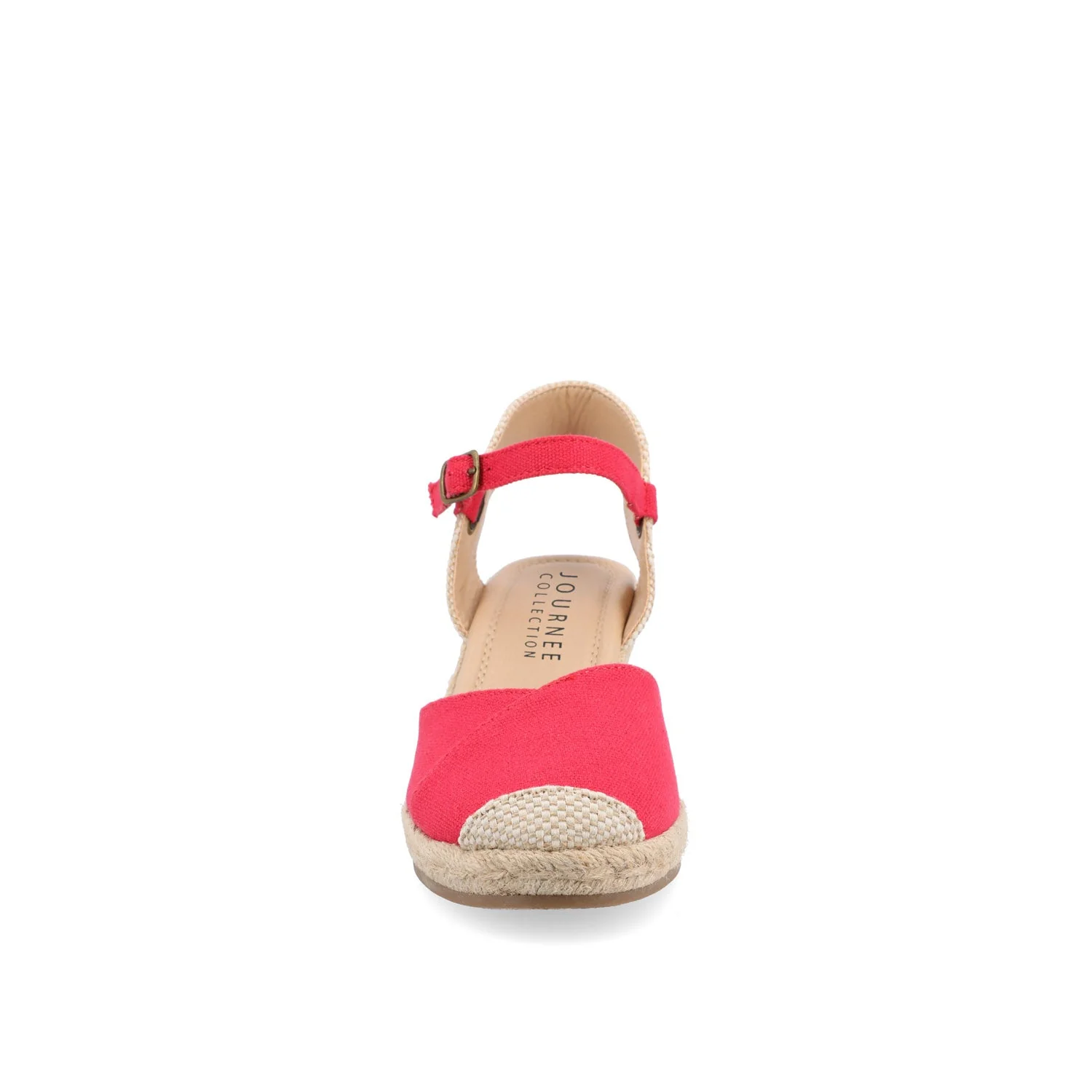 ASHLYN ESPADRILLE WEDGE SANDALS IN CANVAS - Red Fabric - Image 5