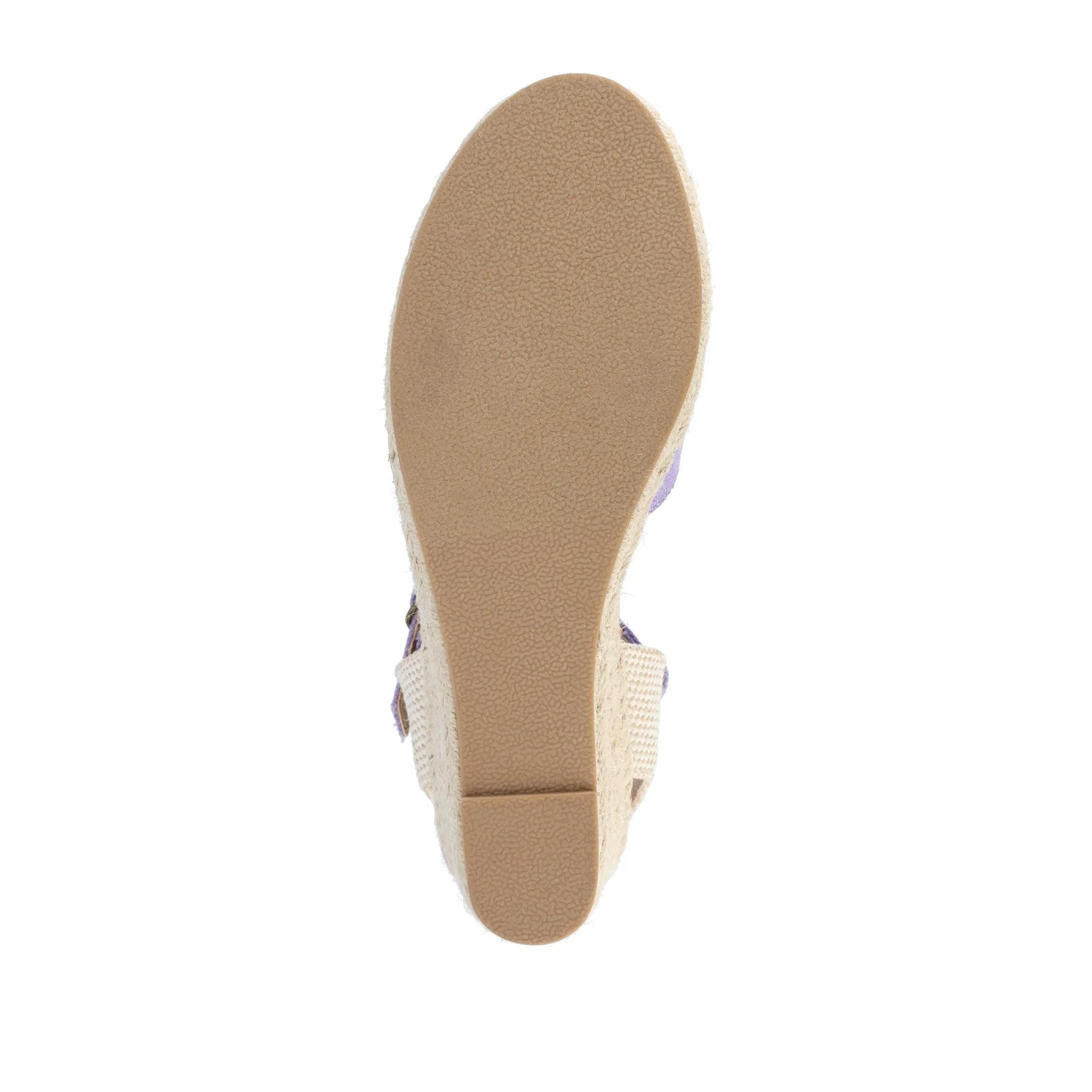 ASHLYN ESPADRILLE WEDGE SANDALS IN WIDE - Purple Fabric - Image 8