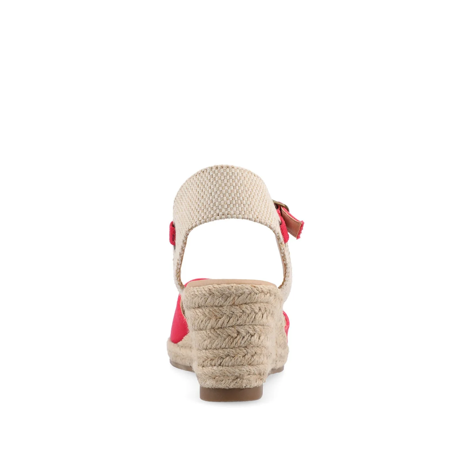 ASHLYN ESPADRILLE WEDGE SANDALS IN WIDE - Red Fabric - Image 7