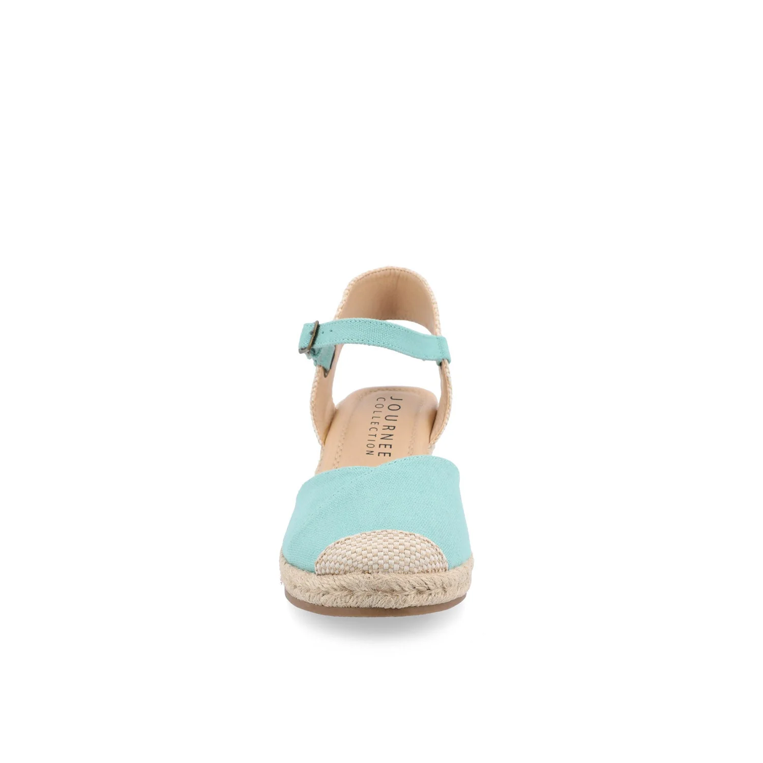 ASHLYN ESPADRILLE WEDGE SANDALS IN WIDE - Teal Fabric - Image 3