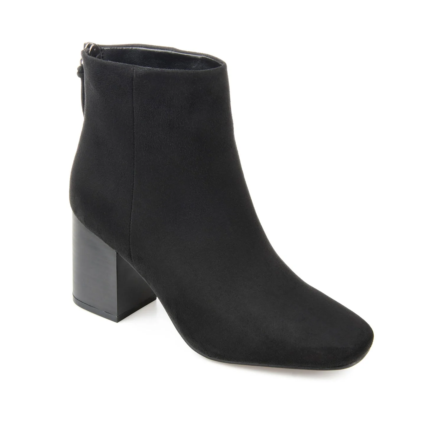AUDRINA BLOCK HEELED BOOTIES IN VEGAN LEATHER - Black - Image 2