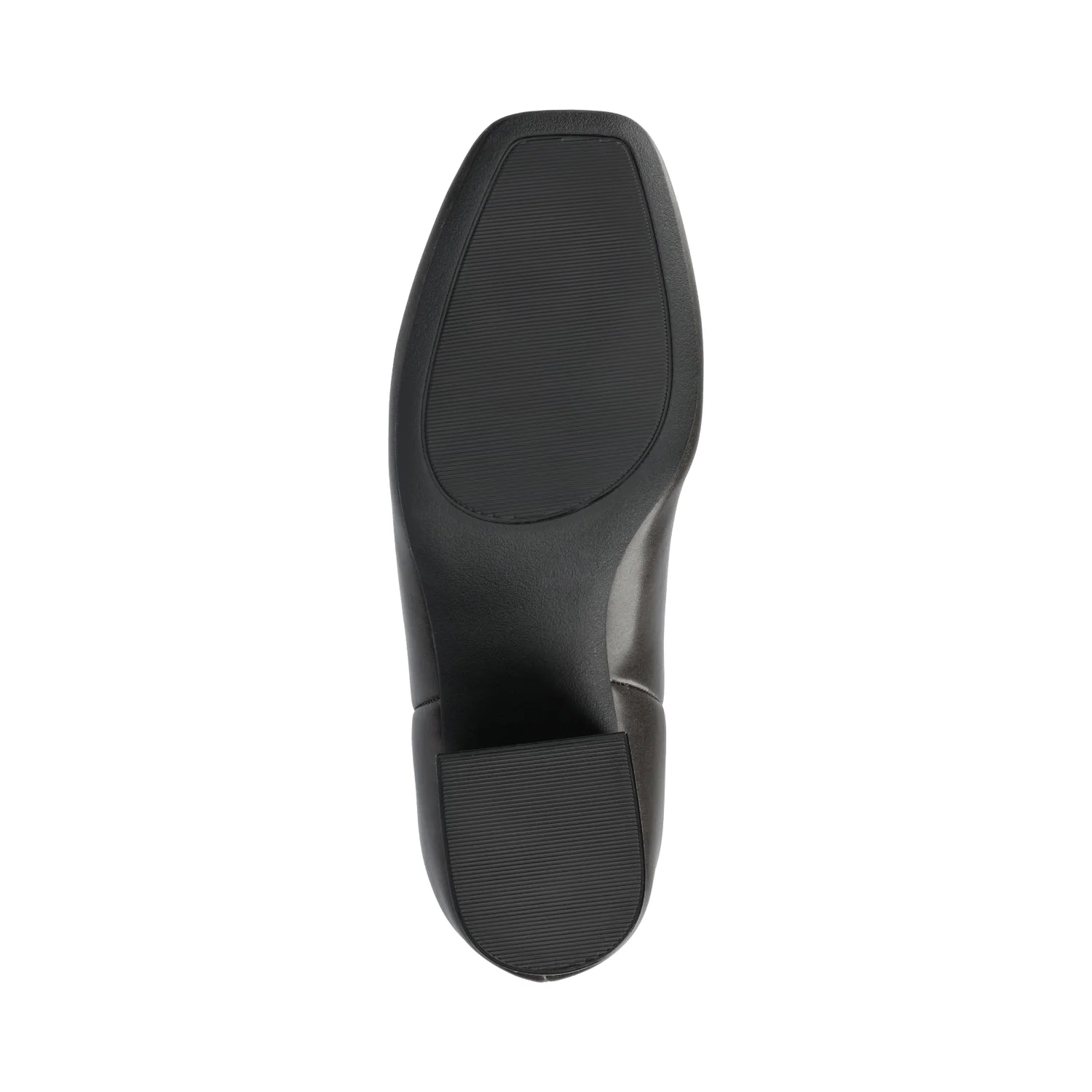 AUDRINA BLOCK HEELED BOOTIES IN VEGAN LEATHER - Charcoal PU - Image 5
