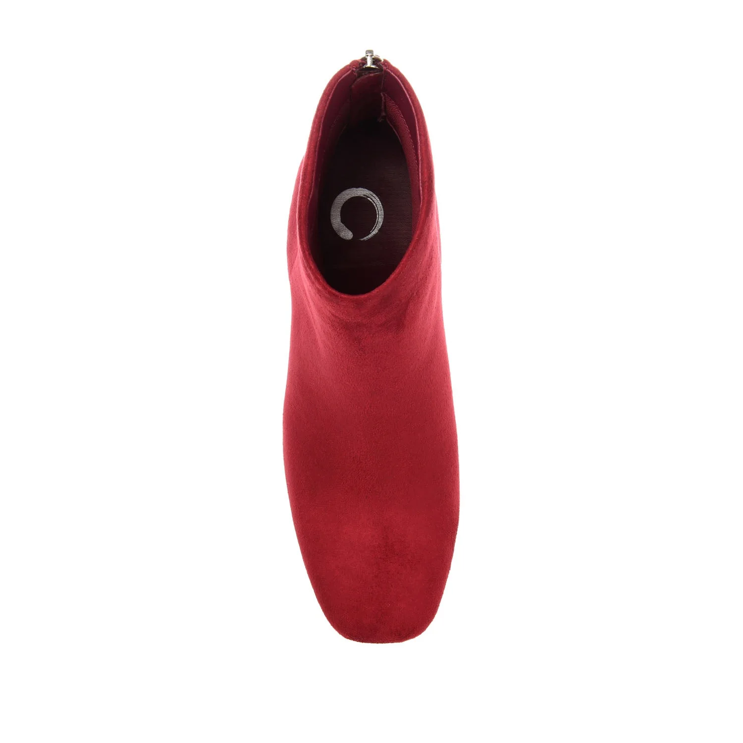 AUDRINA BLOCK HEELED BOOTIES IN VEGAN LEATHER - Red - Image 6