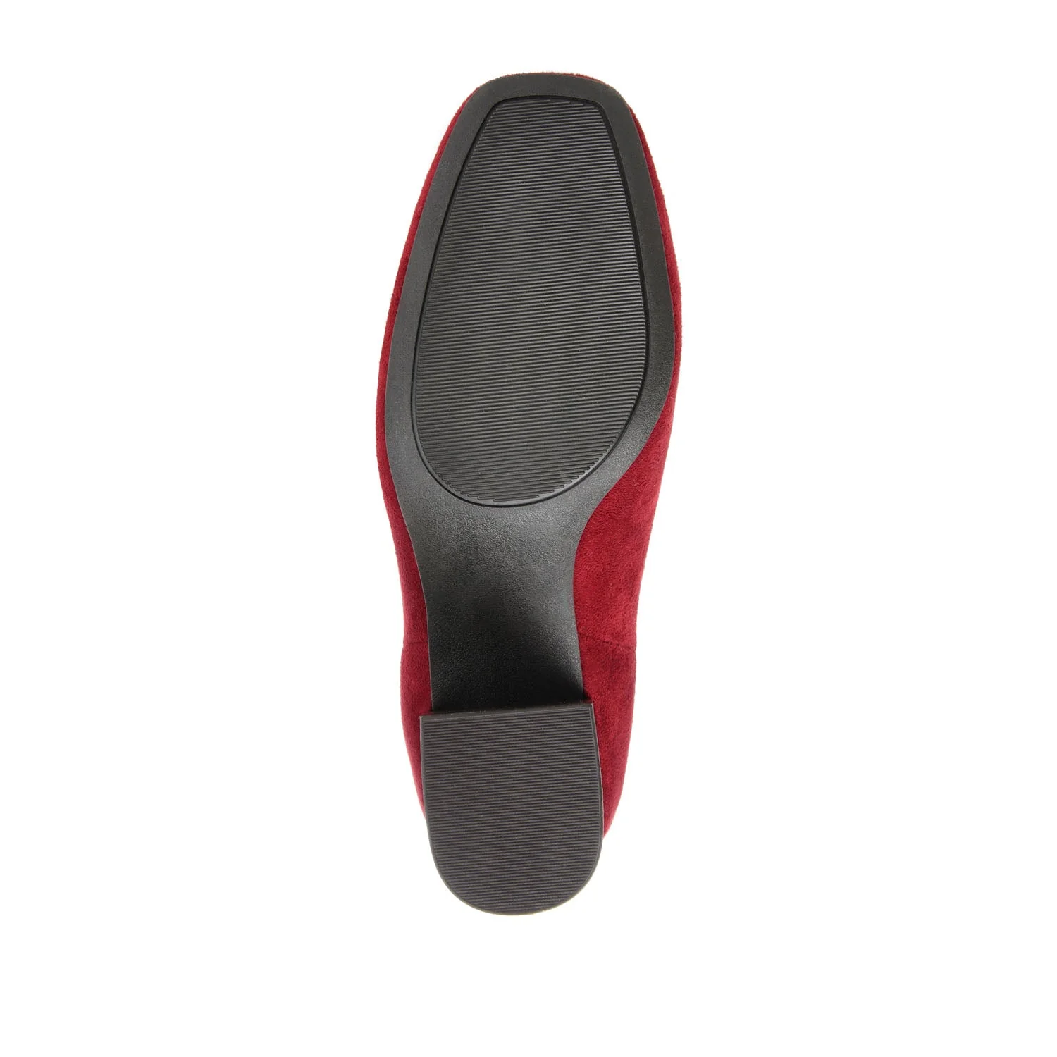 AUDRINA BLOCK HEELED BOOTIES IN VEGAN LEATHER - Red - Image 8