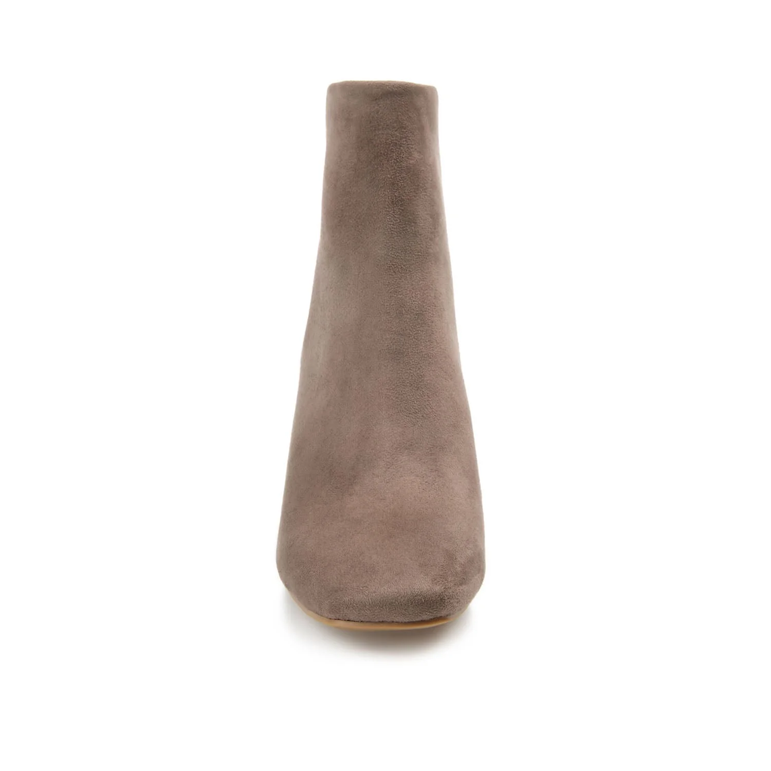 AUDRINA BLOCK HEELED BOOTIES IN VEGAN LEATHER - Taupe - Image 5