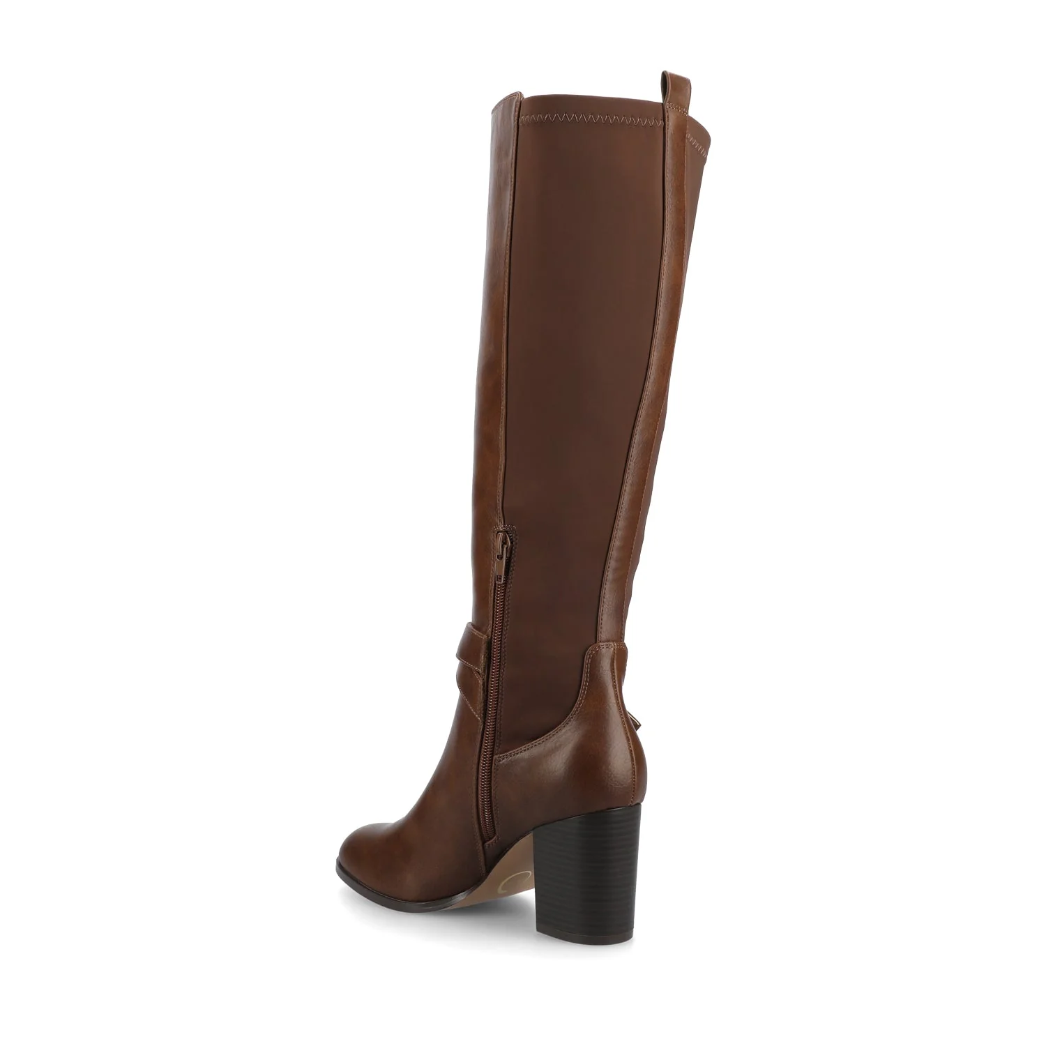 AVALONN KNEE HIGH DRESS BOOTS IN EXTRA WIDE CALF - Chocolate - Image 3