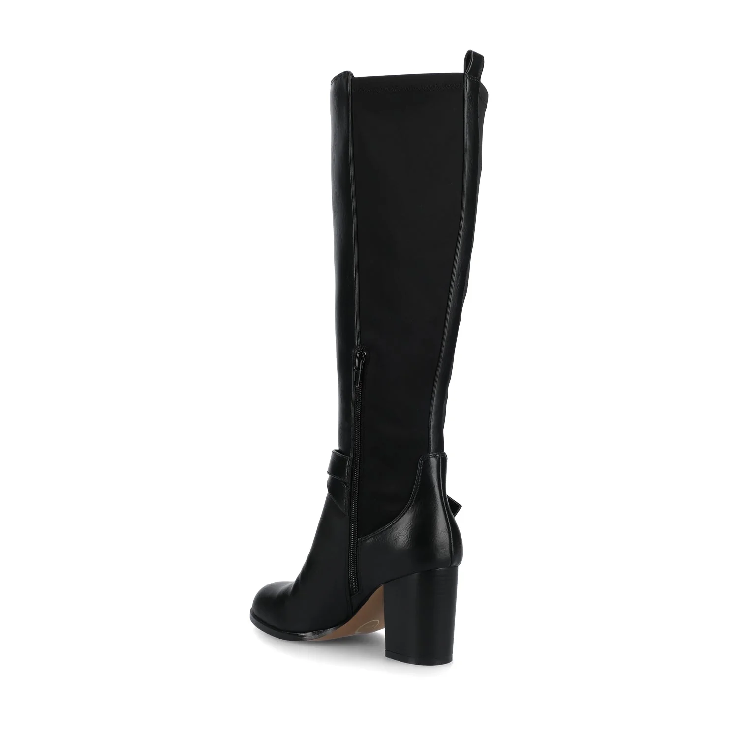 AVALONN KNEE HIGH DRESS BOOTS IN WIDE CALF - Black - Image 3