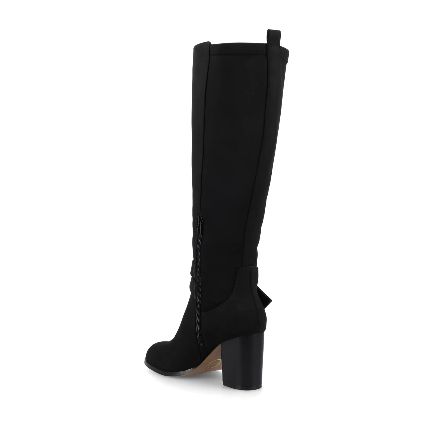 AVALONN KNEE HIGH DRESS BOOTS IN EXTRA WIDE CALF - Black Suede - Image 3