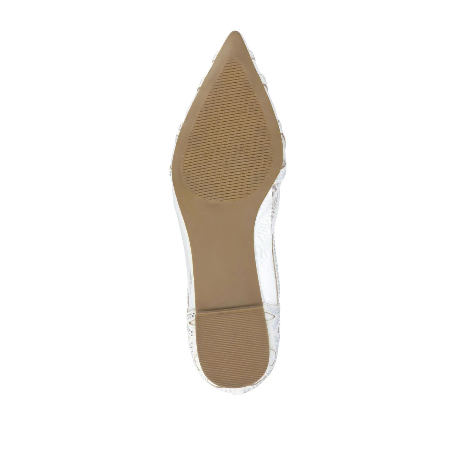 BATAVIA BALLET FLATS IN FAUX SUEDE & MESH - White Mesh - Image 8