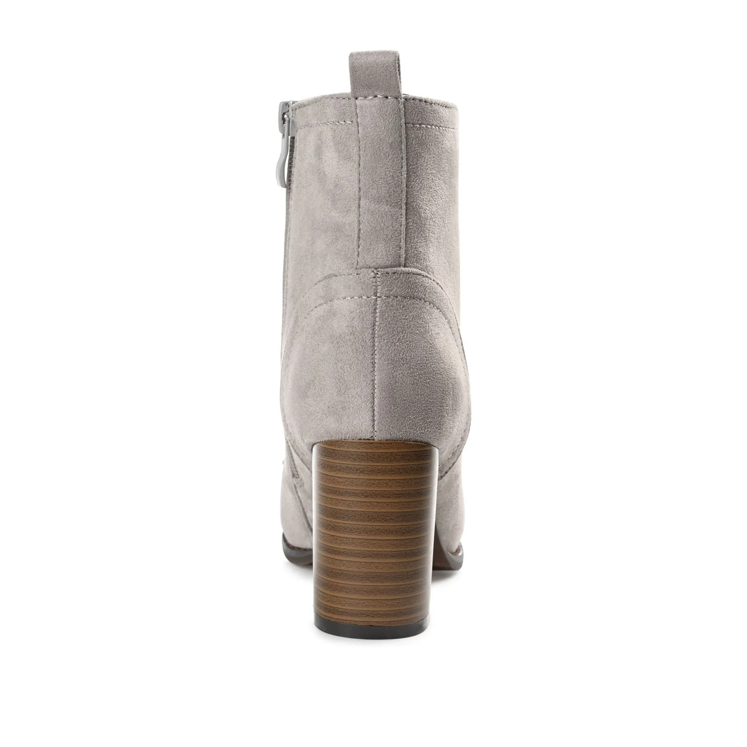 BAYLOR LACE-UP BOOTIES IN FAUX SUEDE - Grey Faux Suede - Image 7