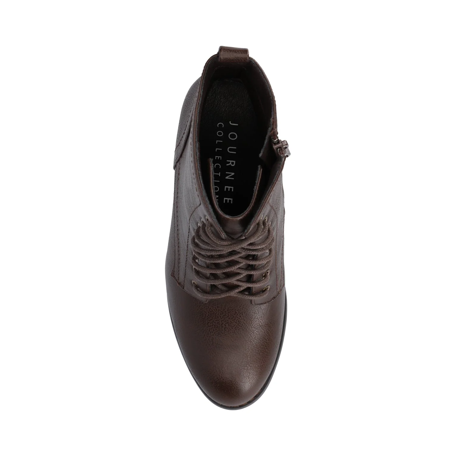 BAYLOR VEGAN LEATHER LACE-UP BOOTIES - Brown PU - Image 6