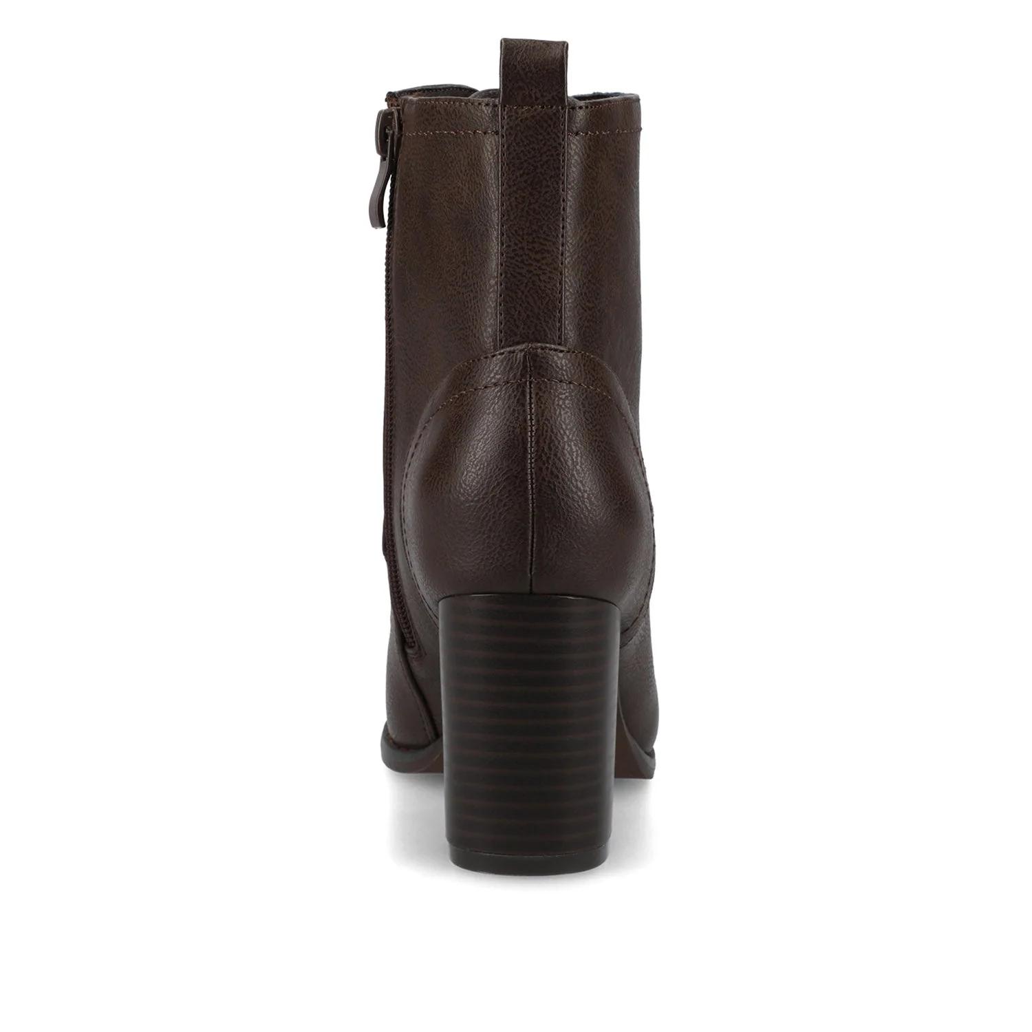 BAYLOR VEGAN LEATHER LACE-UP BOOTIES - Brown PU - Image 8