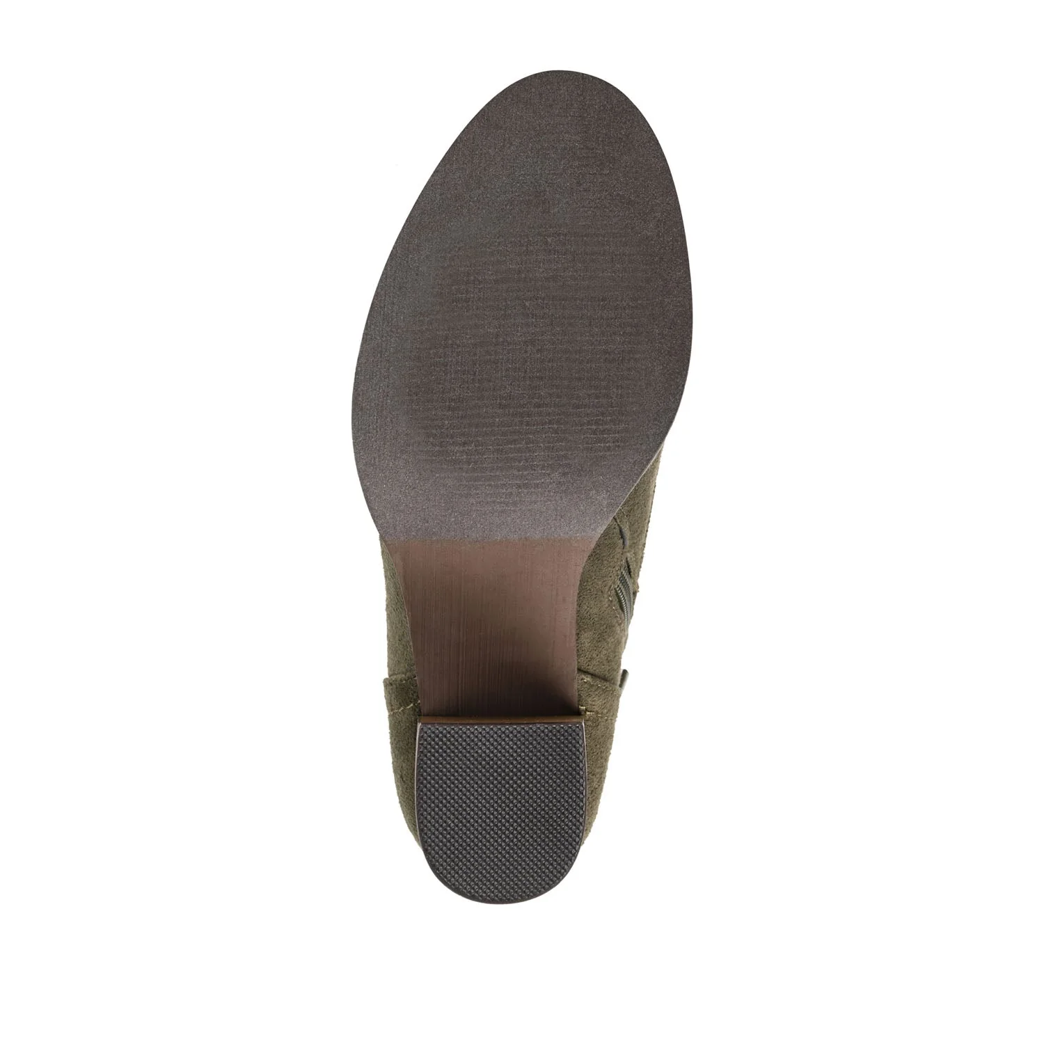 BAYLOR LACE-UP BOOTIES IN FAUX SUEDE - Olive Faux Suede - Image 8