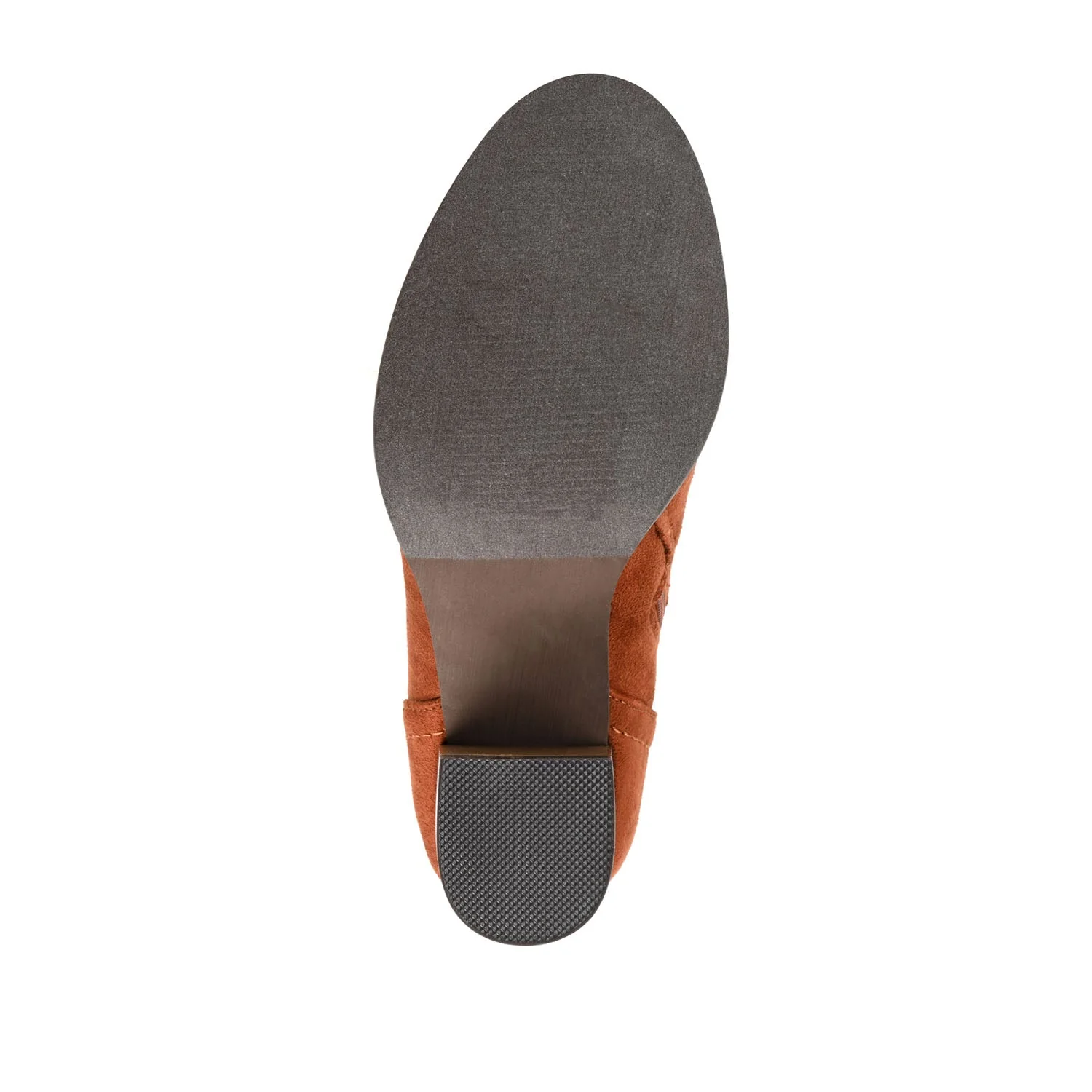 BAYLOR LACE-UP BOOTIES IN FAUX SUEDE - Rust Faux Suede - Image 7