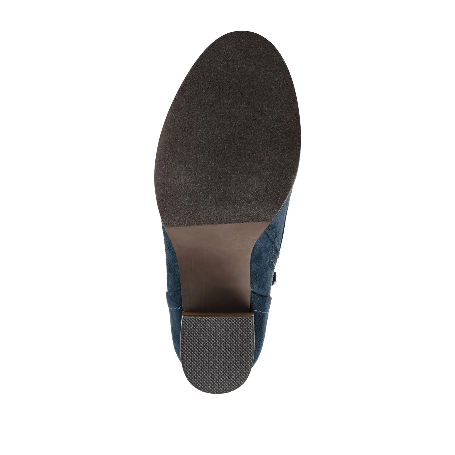 BAYLOR LACE-UP BOOTIES IN WIDE - Navy Faux Suede - Image 8
