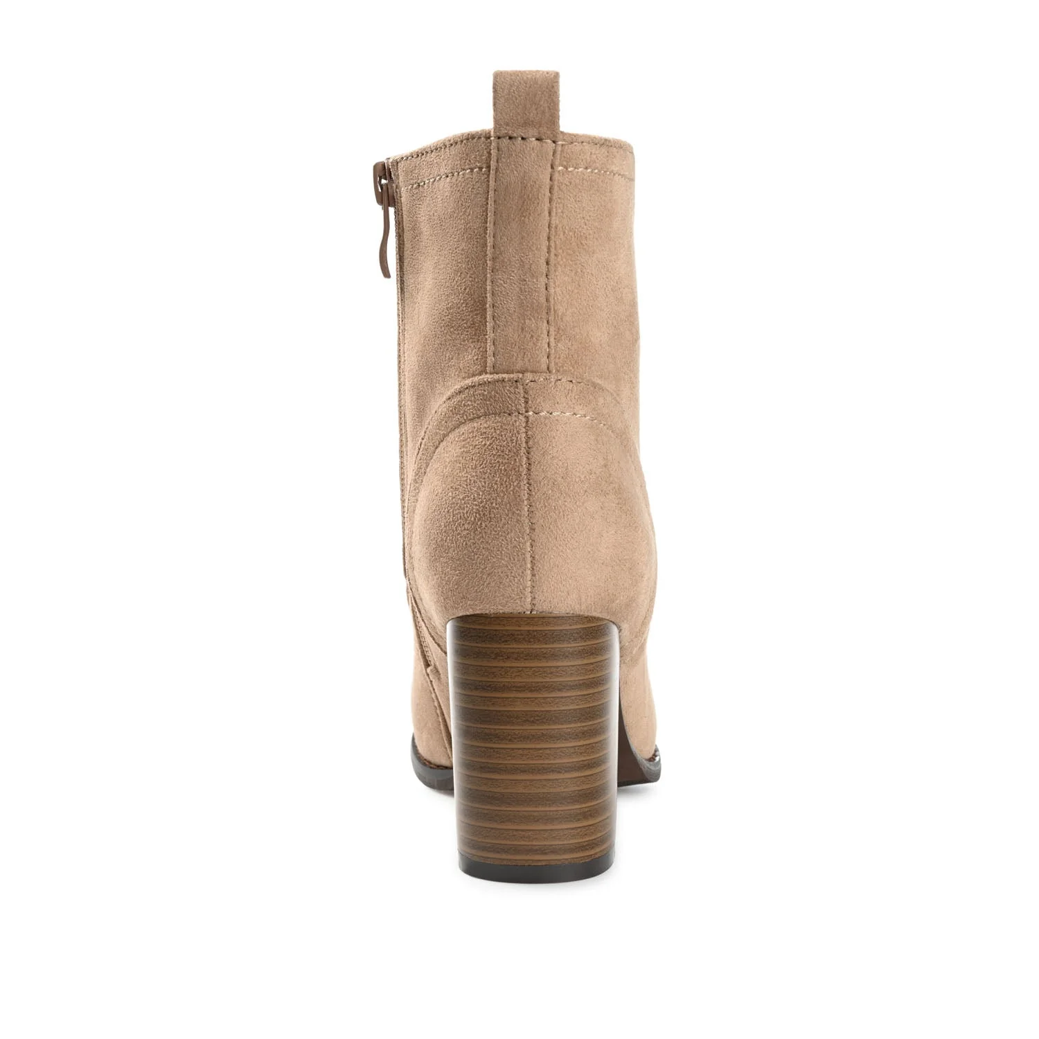 BAYLOR LACE-UP BOOTIES IN WIDE - Taupe Suede - Image 7