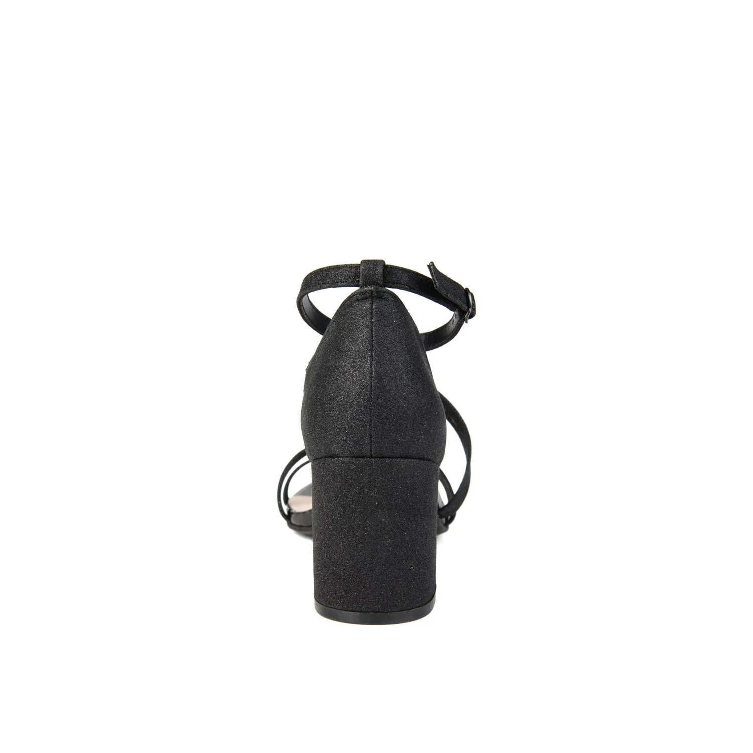 BELLA STRAPPY HEELS IN GLITTER - Black Glitter - Image 7
