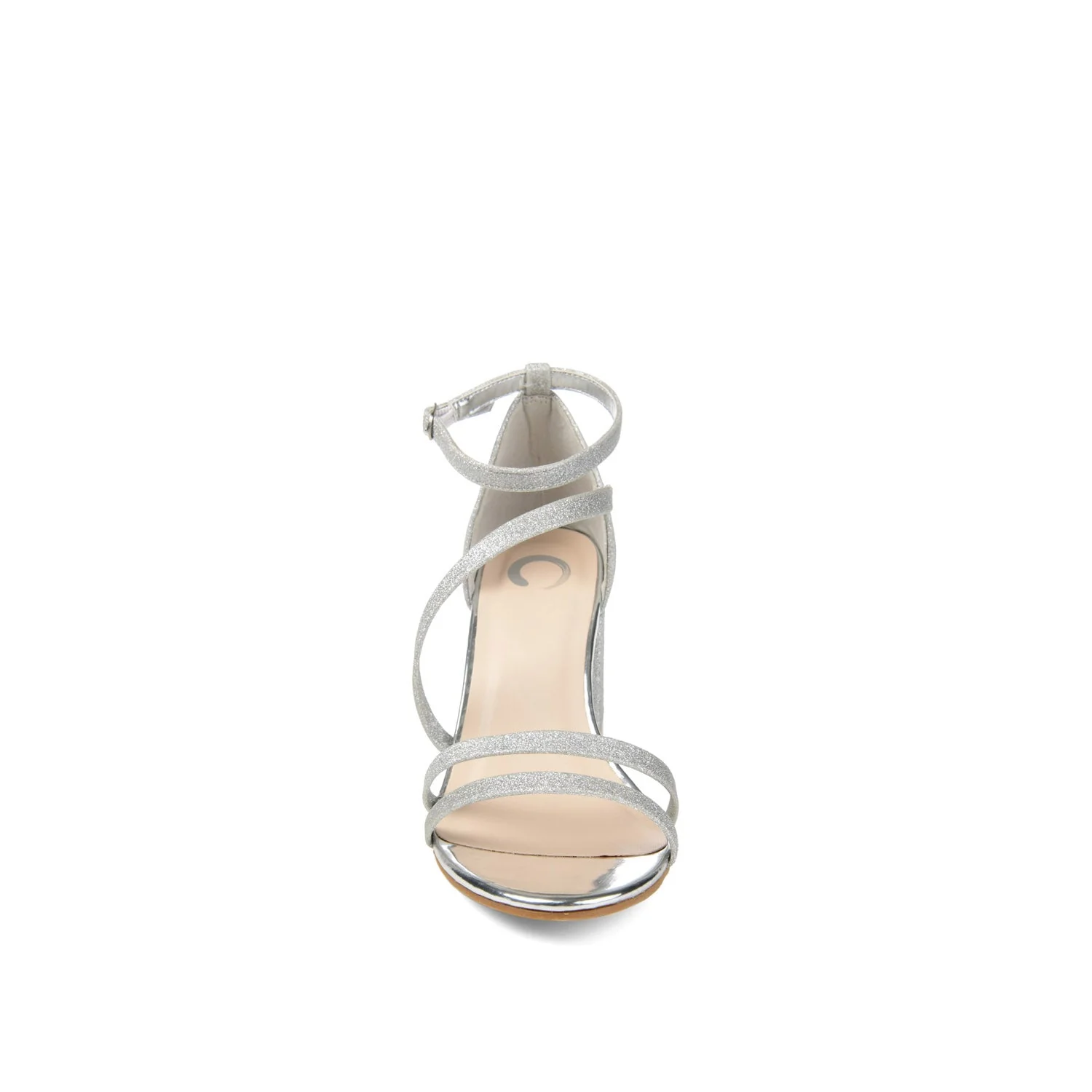 BELLA STRAPPY HEELS IN GLITTER - Silver Glitter - Image 5