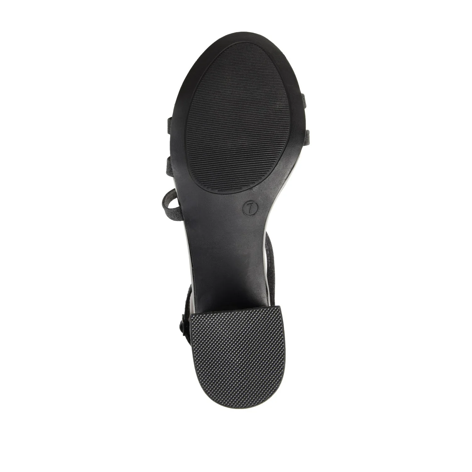 BELLA GLITTERED STRAPPY HEELS IN WIDE - Black Glitter - Image 8