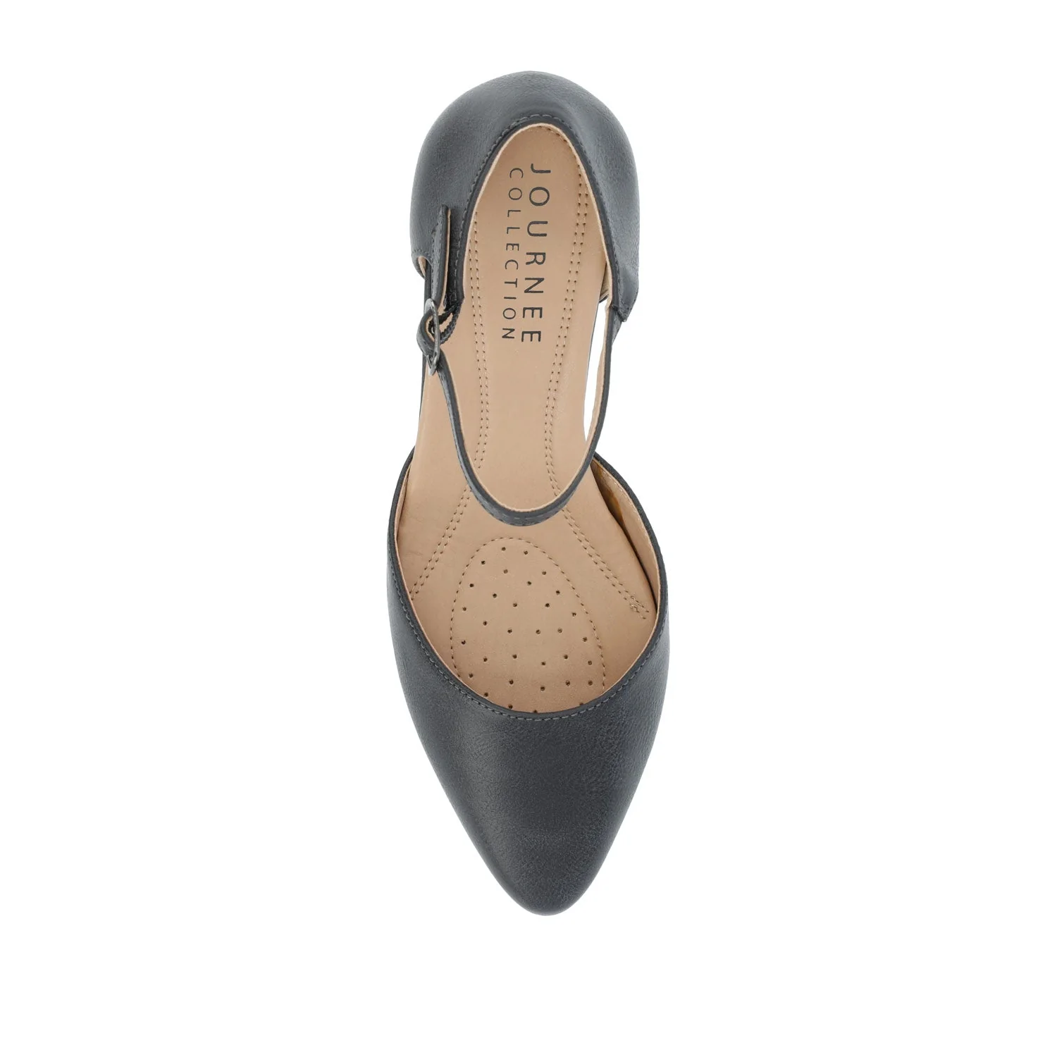 BETTIE D'ORSAY PUMP HEELS IN WIDE - Grey PU - Image 6