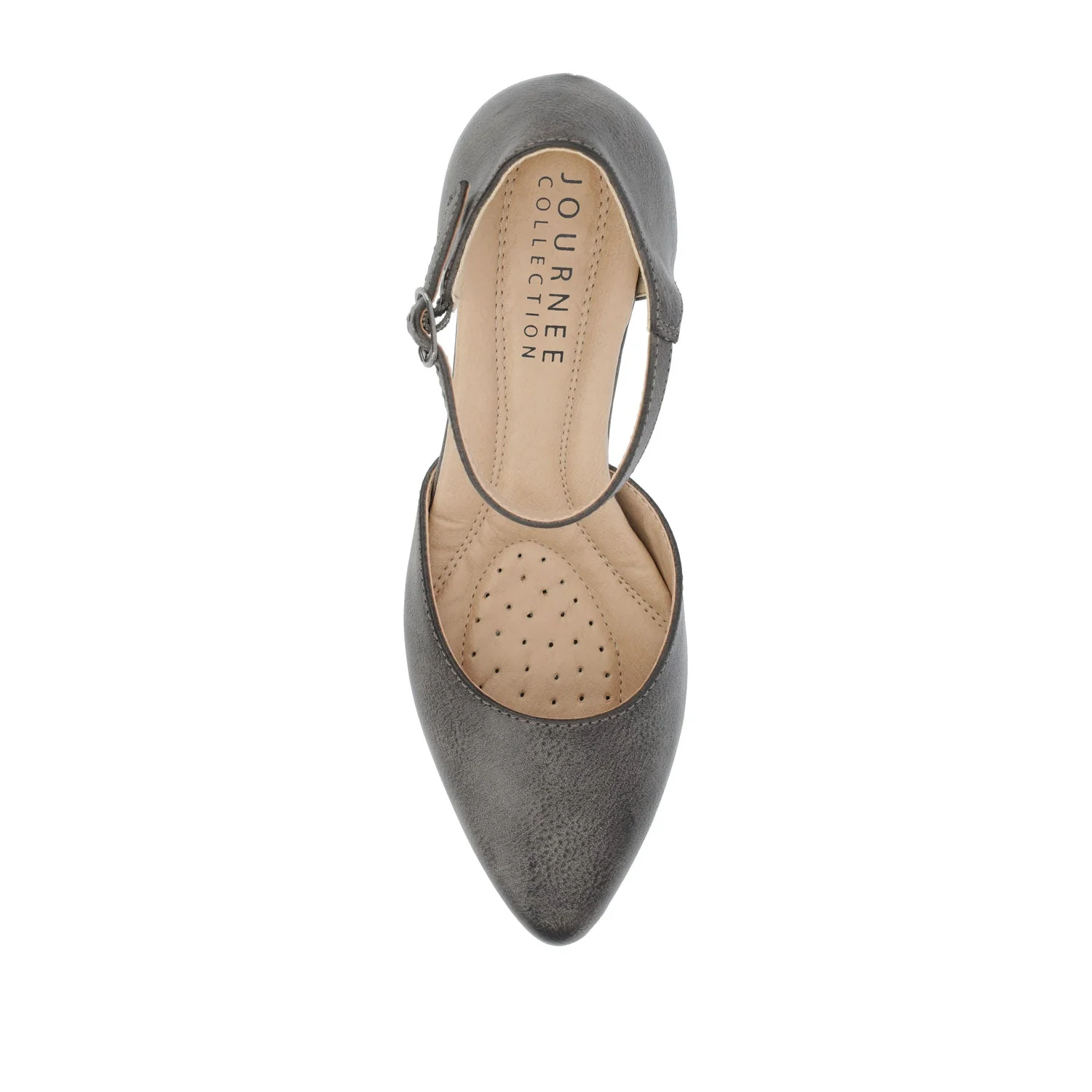 BETTIE D'ORSAY PUMP HEELS IN WIDE - Taupe PU - Image 6