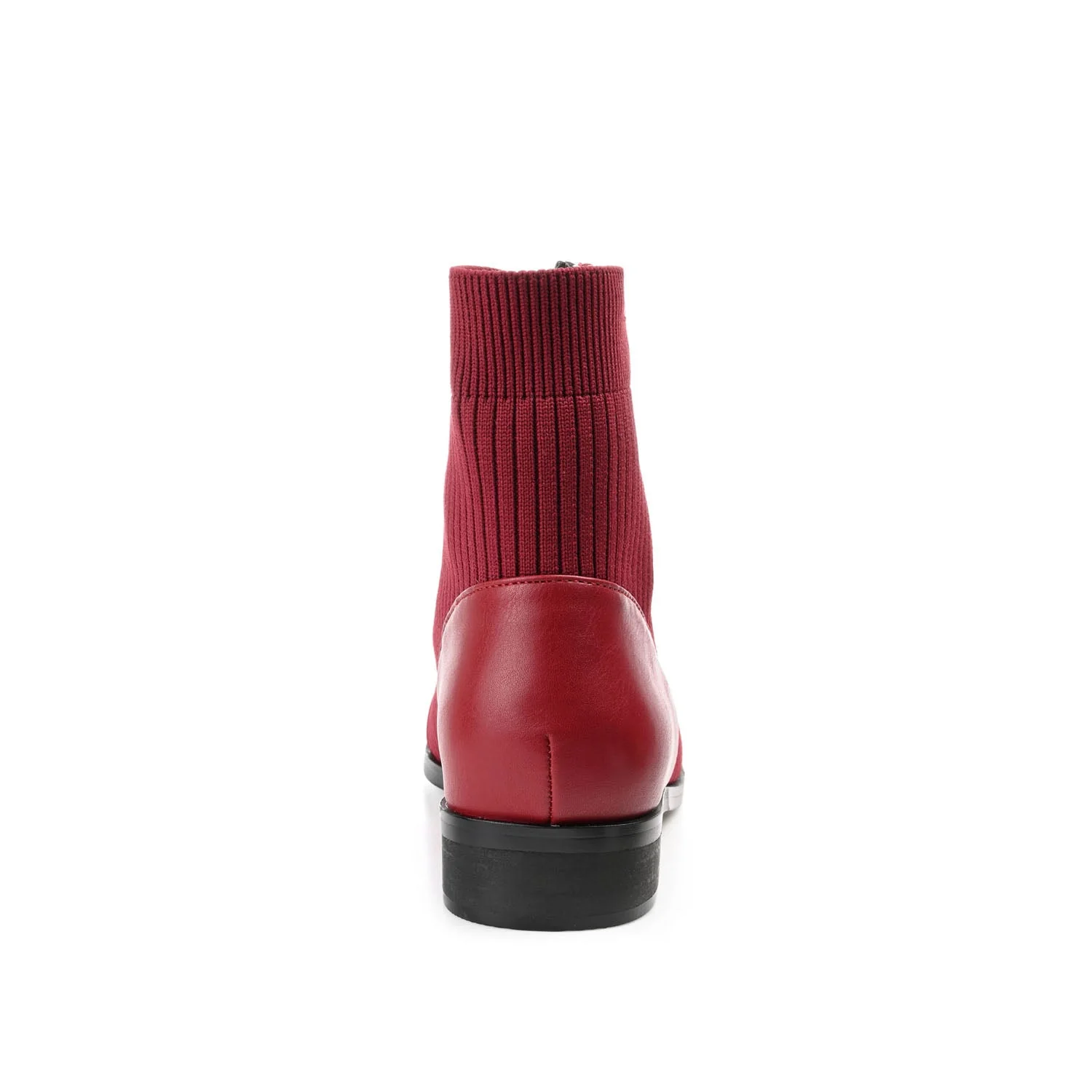 BEXLIE ZIP-UP BOOTIES IN KNIT FABRIC - Red - Image 8