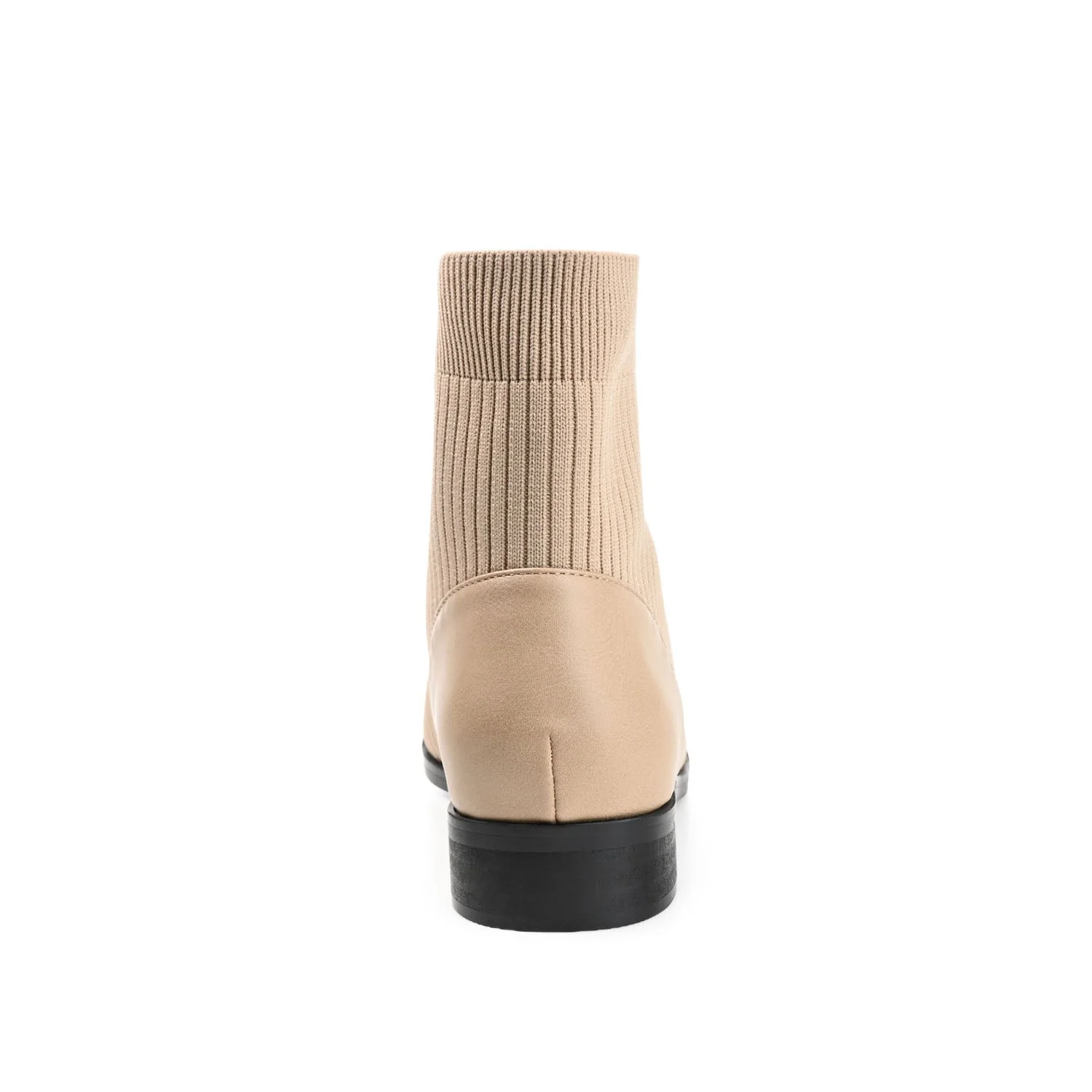 BEXLIE ZIP-UP BOOTIES IN KNIT FABRIC - Tan - Image 7