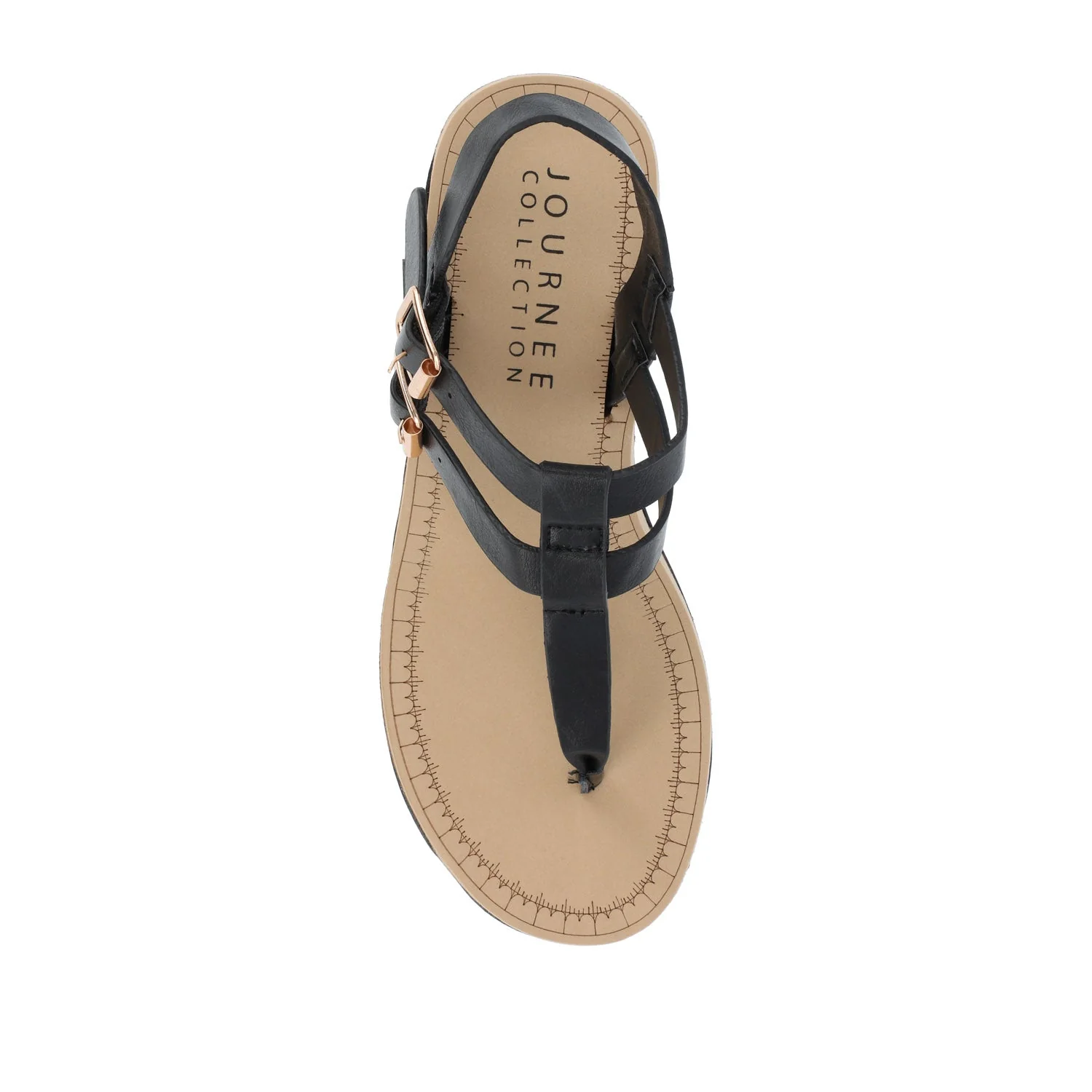 BIANCA WEDGE HEELED SANDALS IN VEGAN LEATHER - Black PU - Image 6