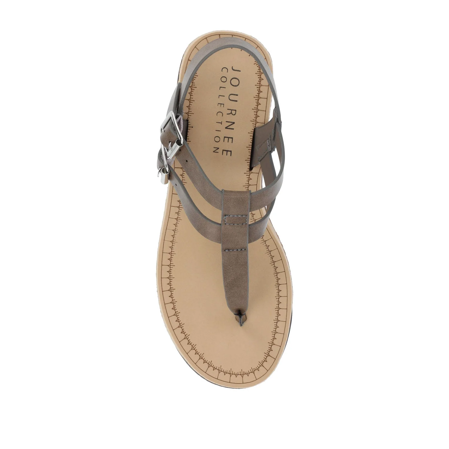 BIANCA WEDGE HEELED SANDALS IN VEGAN LEATHER - Grey PU - Image 6